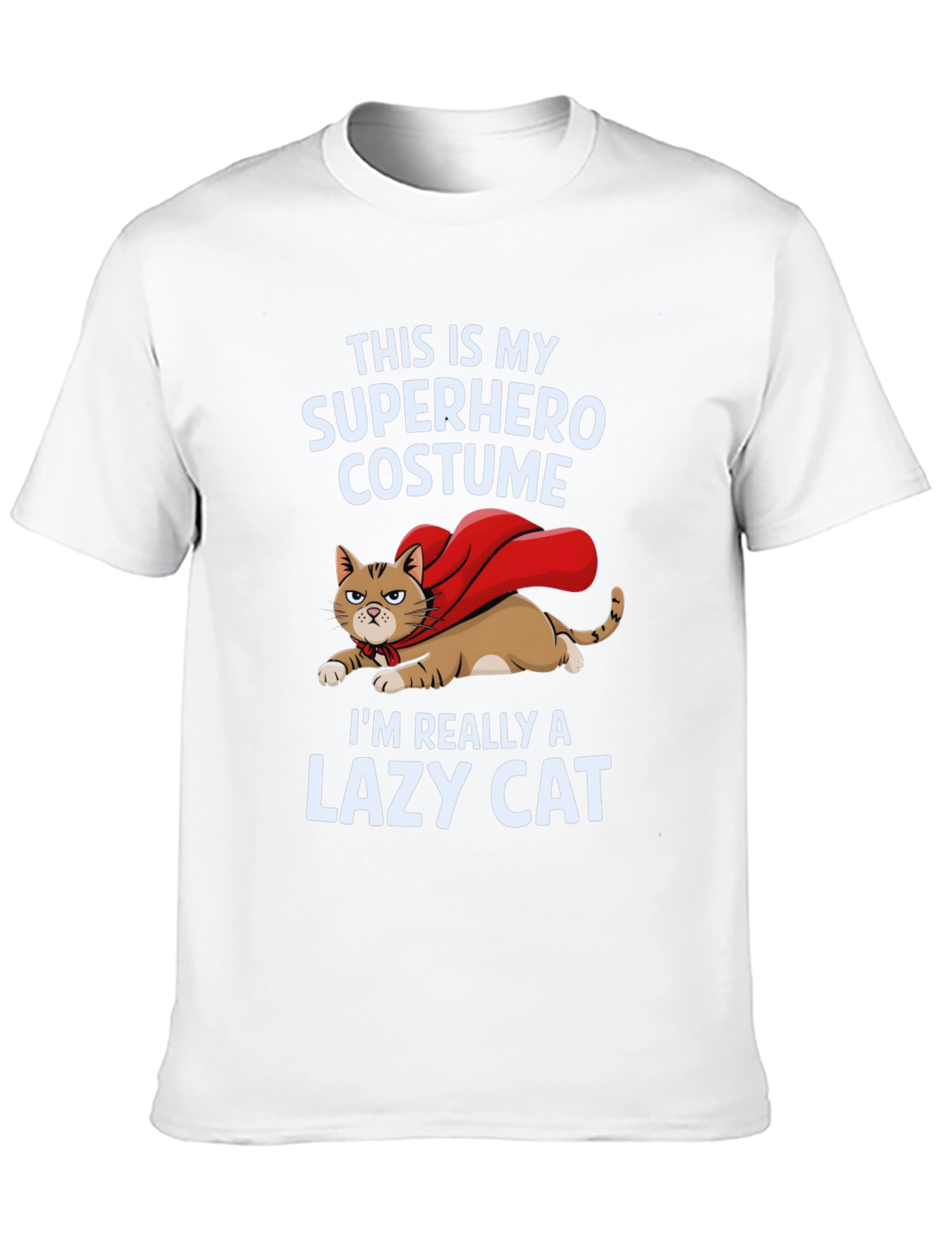 Superhero Lazy Cat Graphic Tee