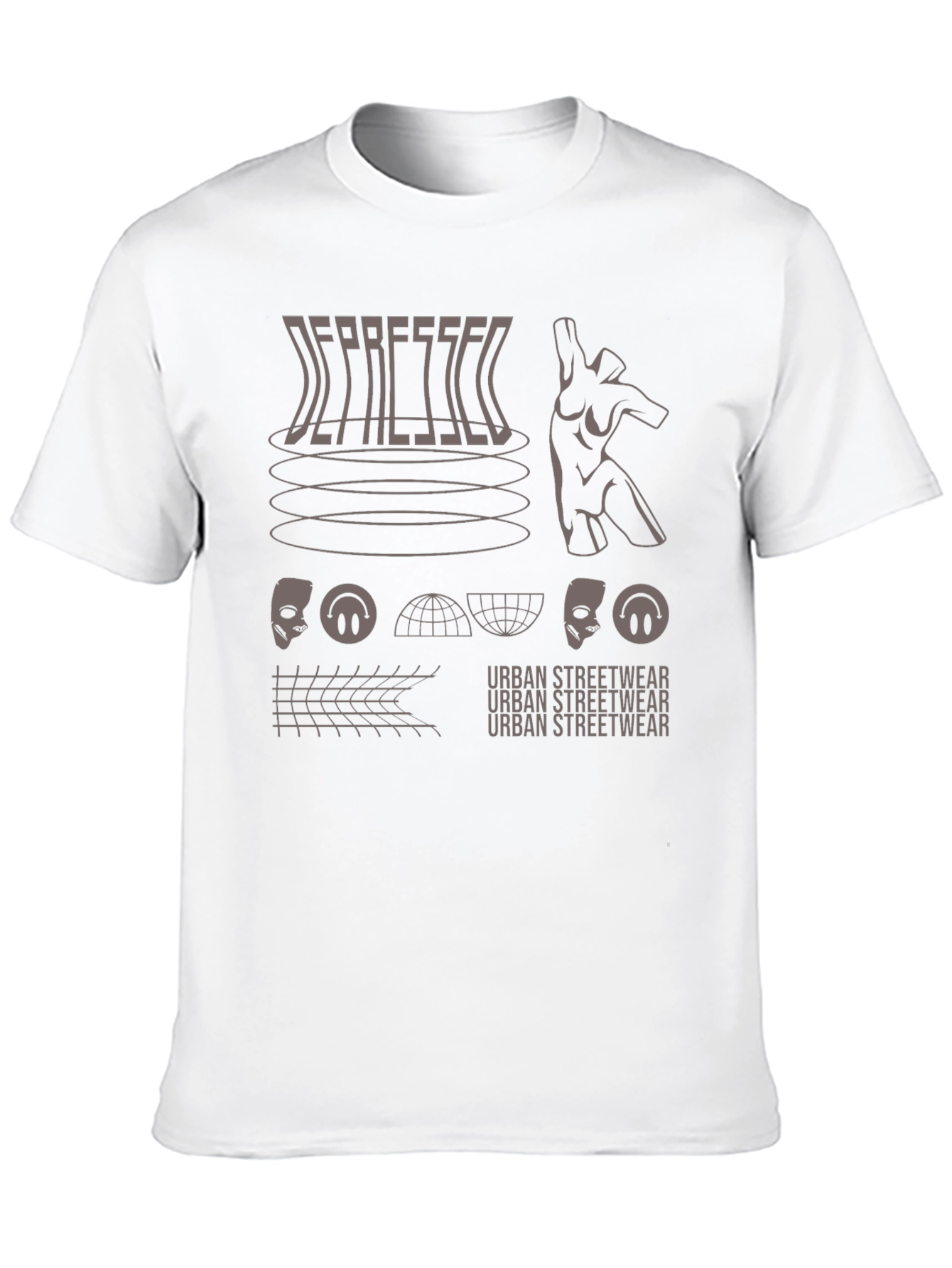 Depressed Urban Streetwear Graphic Tee