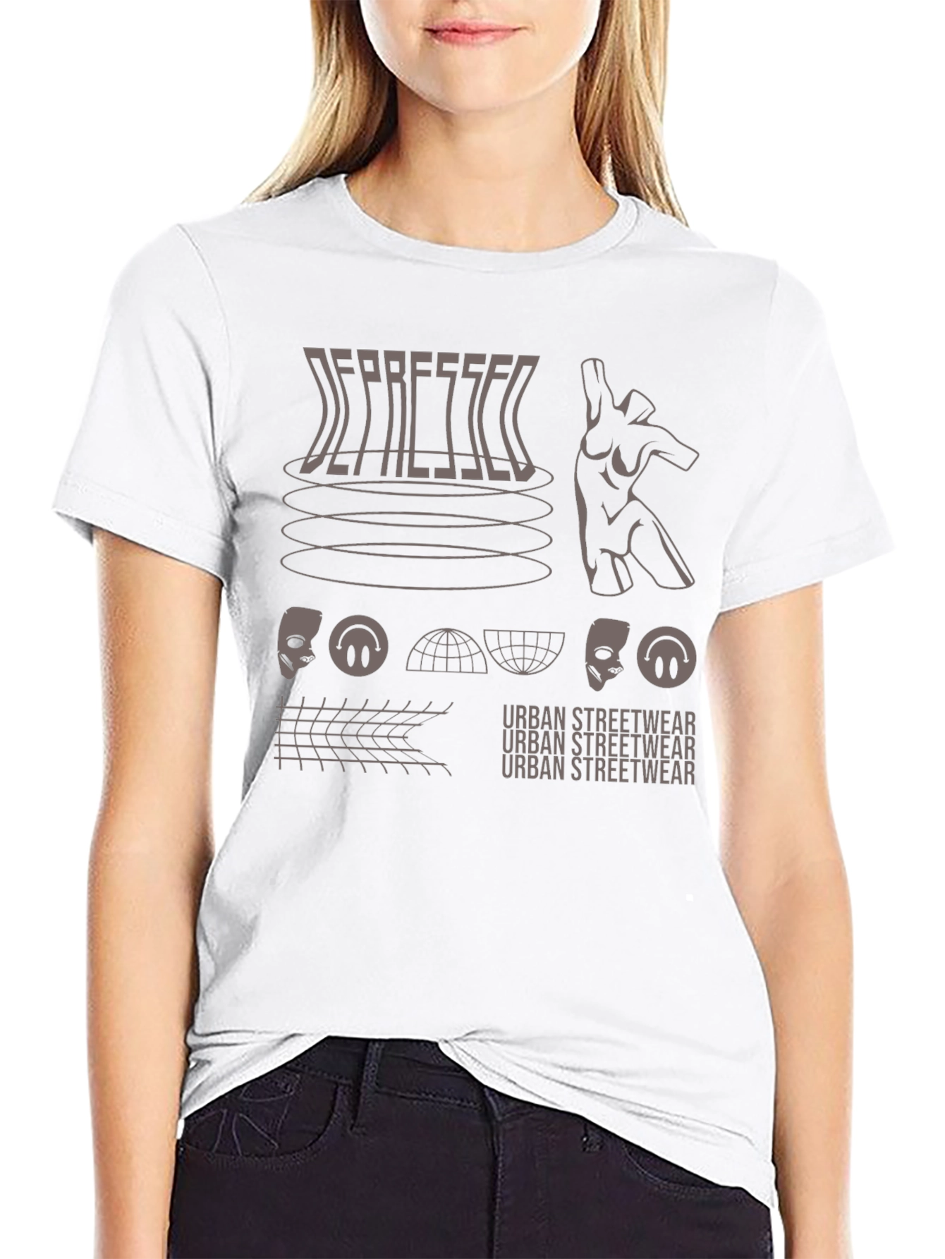 Depressed Urban Streetwear Graphic Tee