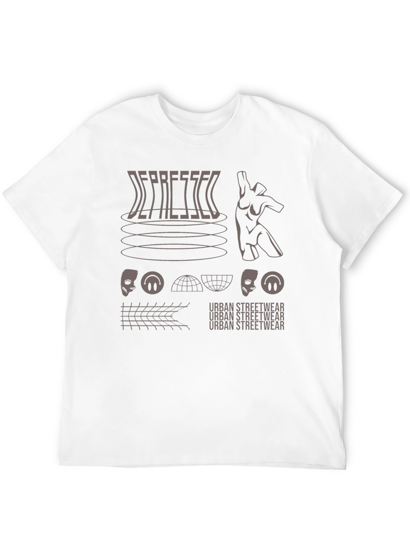 Depressed Urban Streetwear Graphic Tee