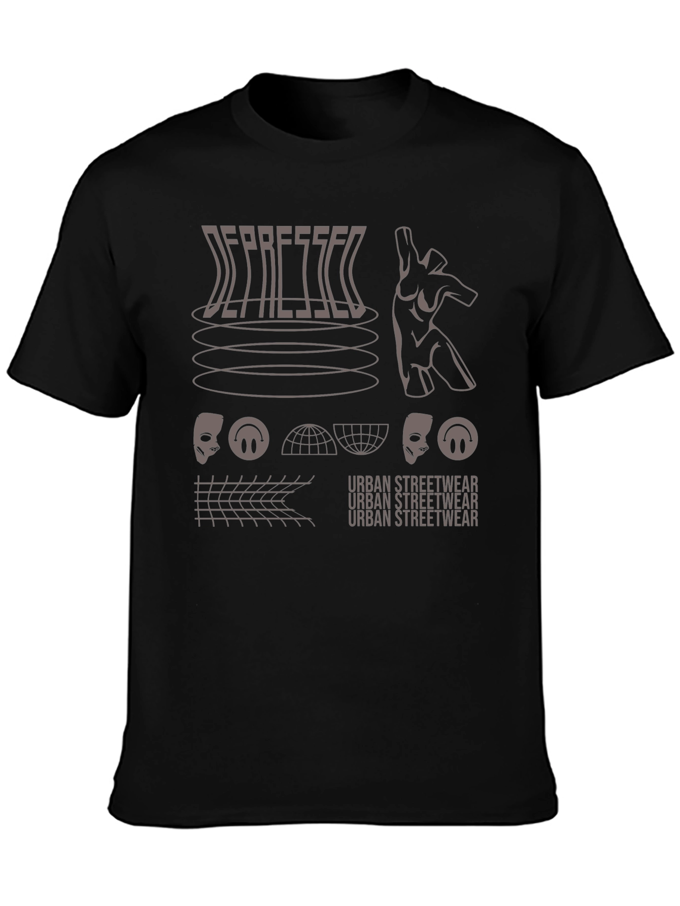 Depressed Urban Streetwear Graphic Tee