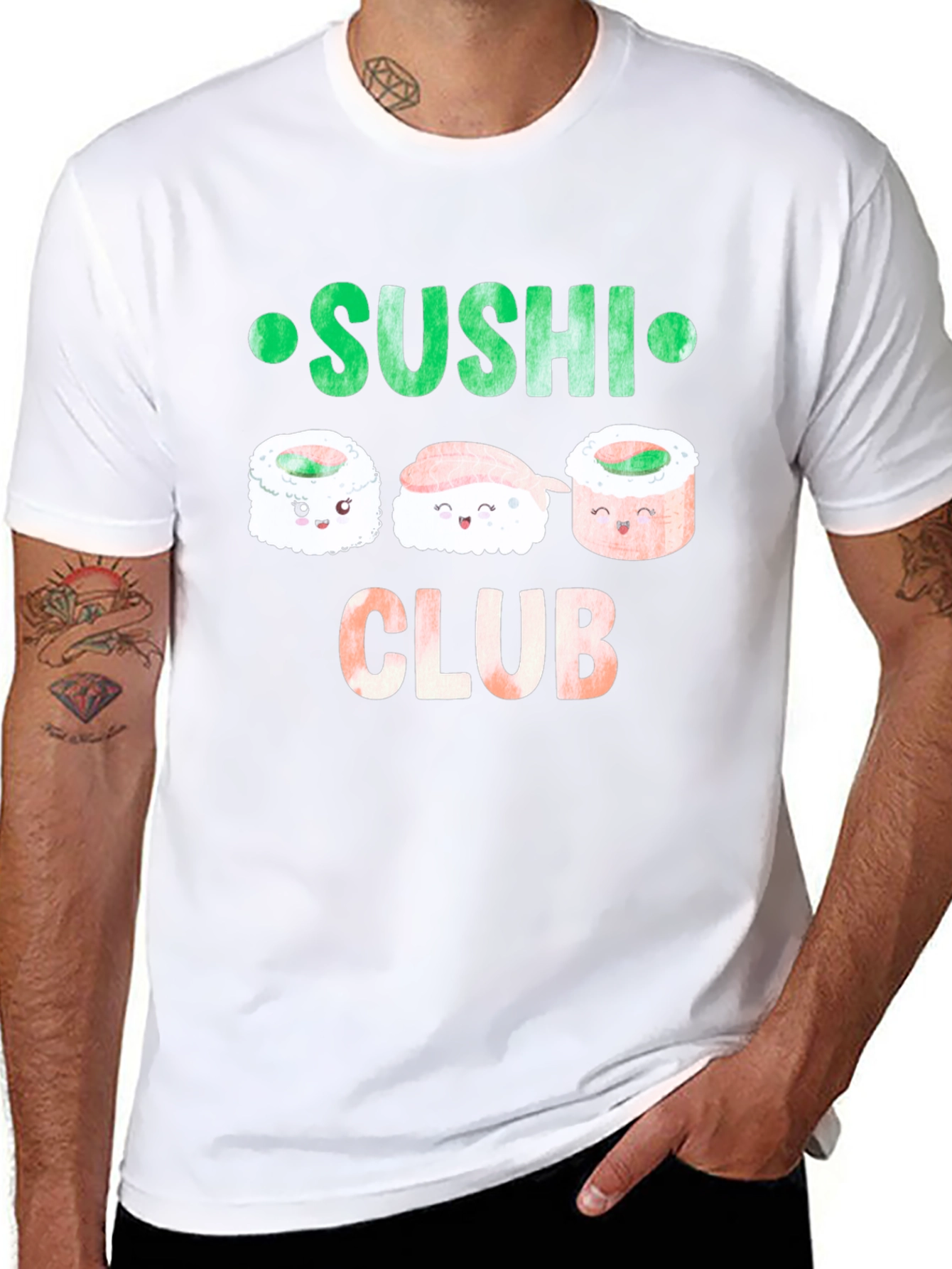 Sushi Club T-Shirt - Kawaii Food Tee