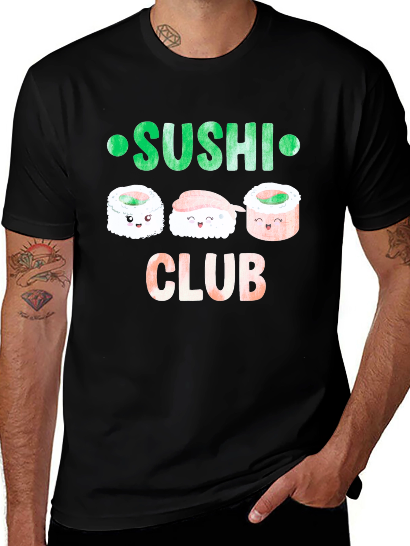 Sushi Club T-Shirt - Kawaii Food Tee