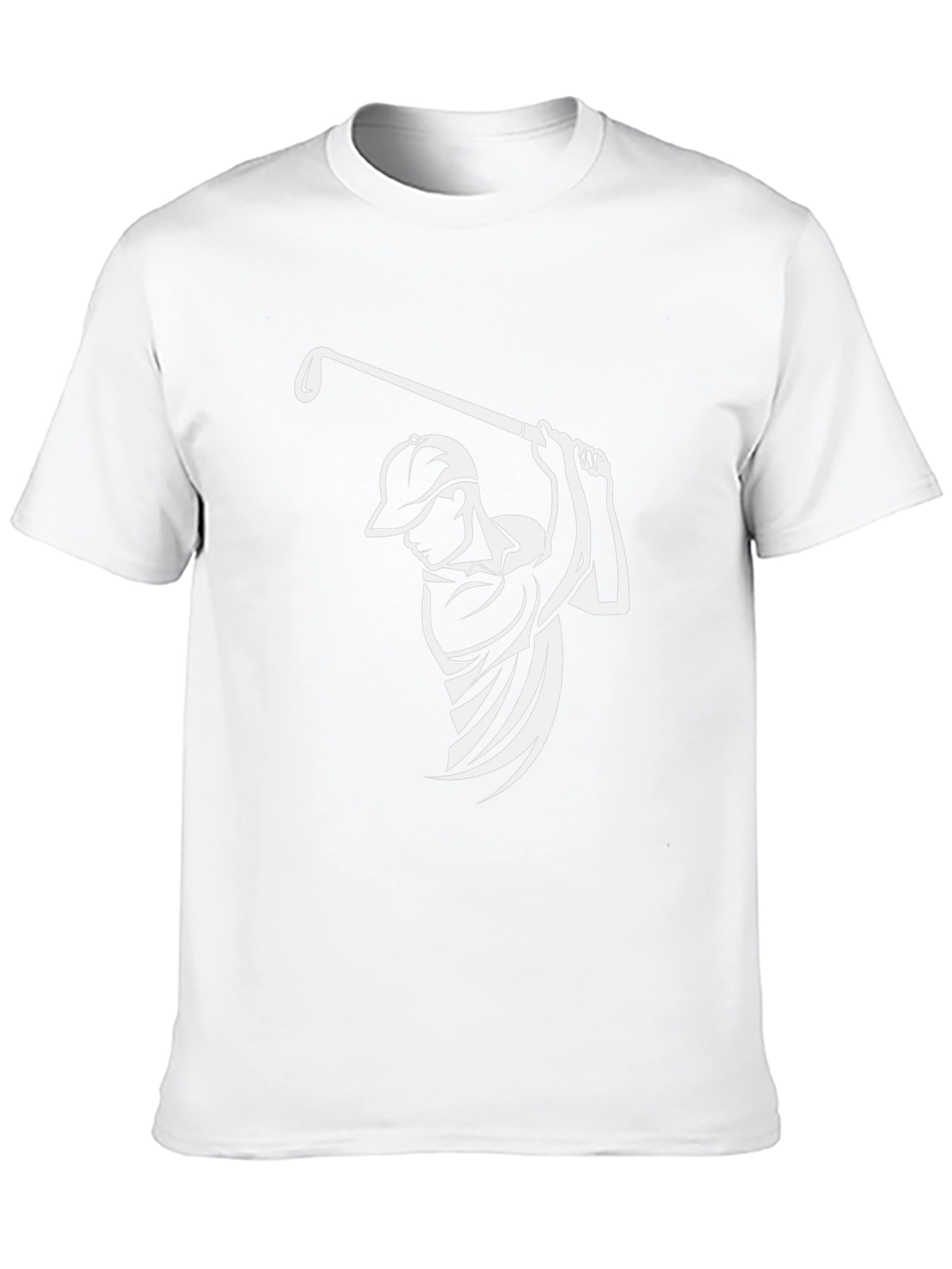 Golf Swing T-Shirt - Black Cotton Graphic Tee