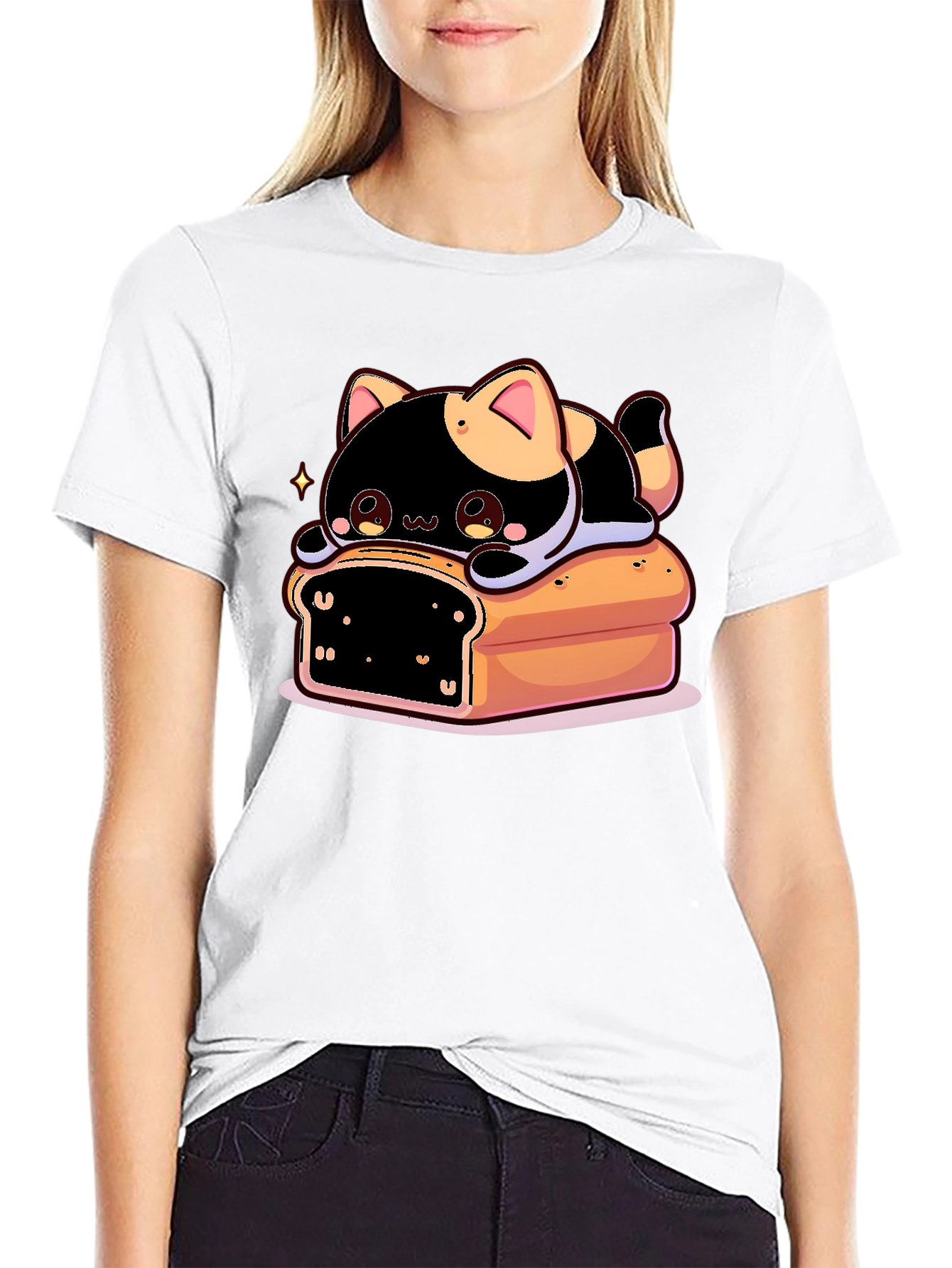Cute Cat on Bread T-Shirt