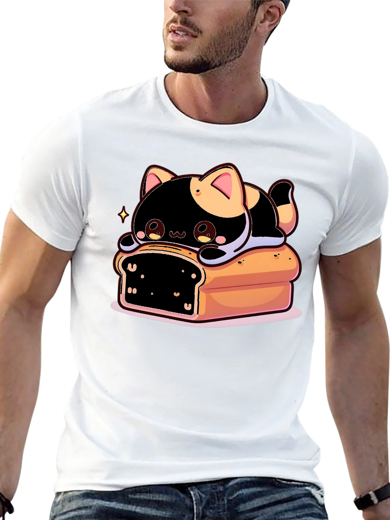 Cute Cat on Bread T-Shirt