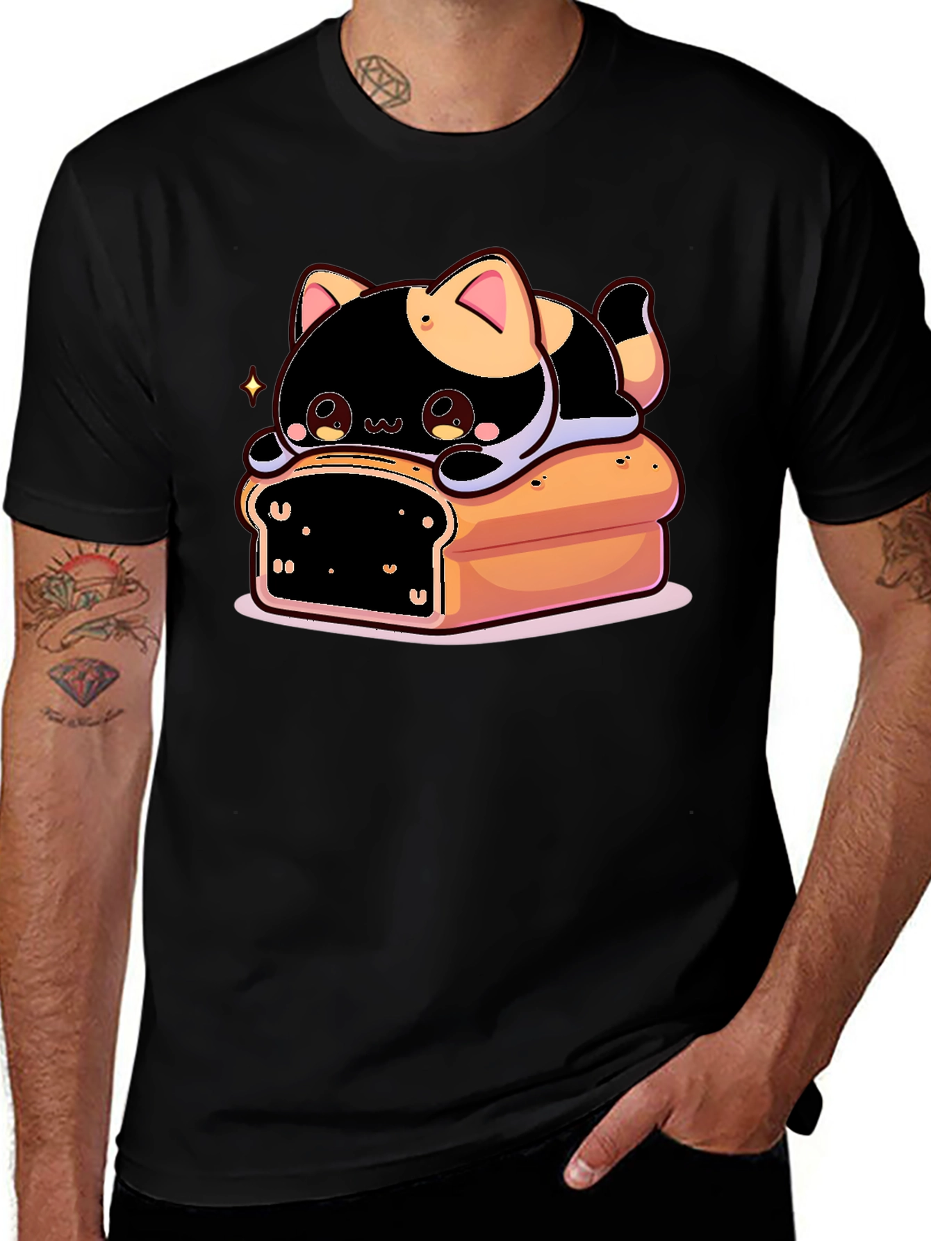 Cute Cat on Bread T-Shirt