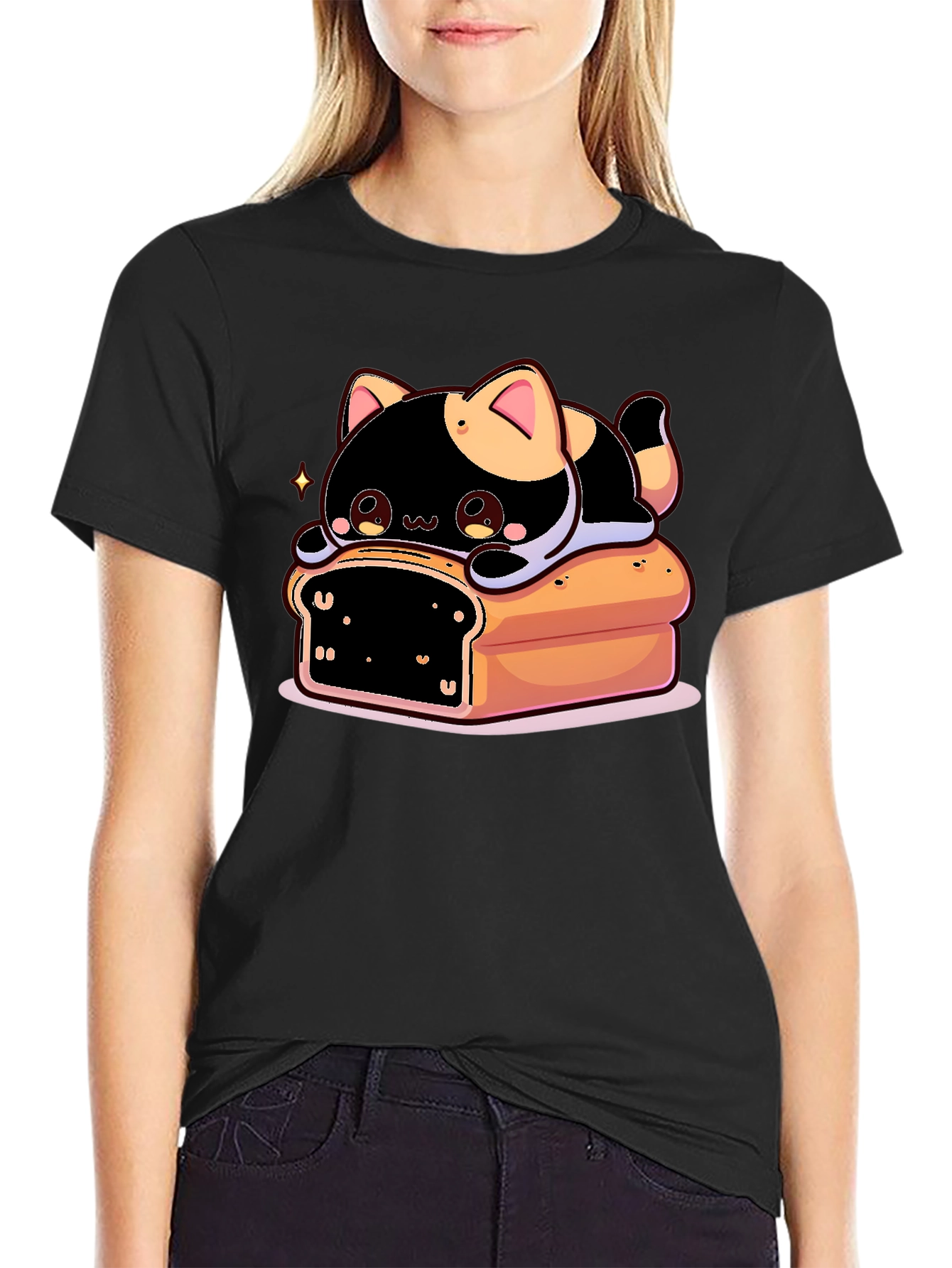 Cute Cat on Bread T-Shirt