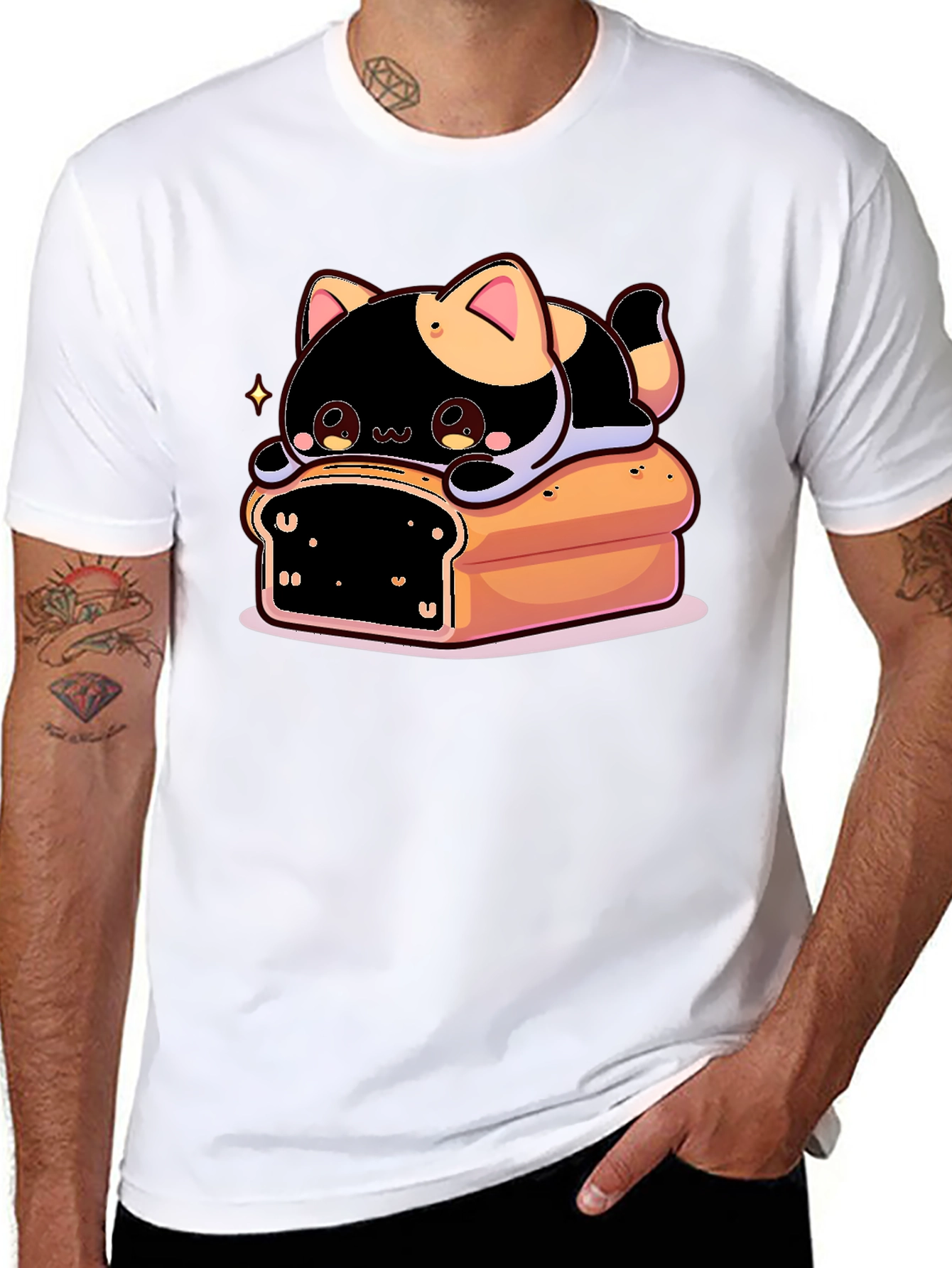 Cute Cat on Bread T-Shirt