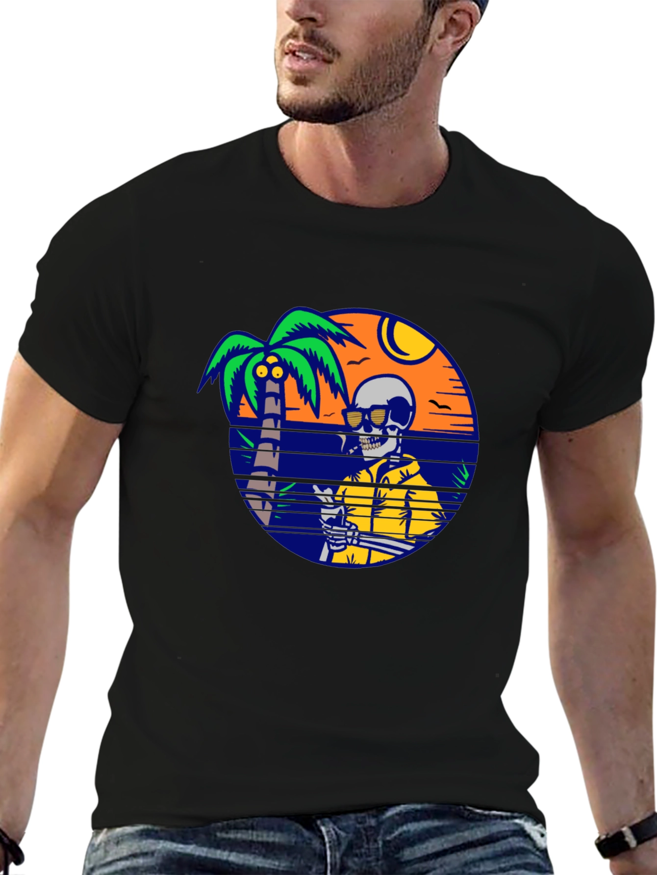 Skeleton Beach T-Shirt - Relaxed Summer Vibes