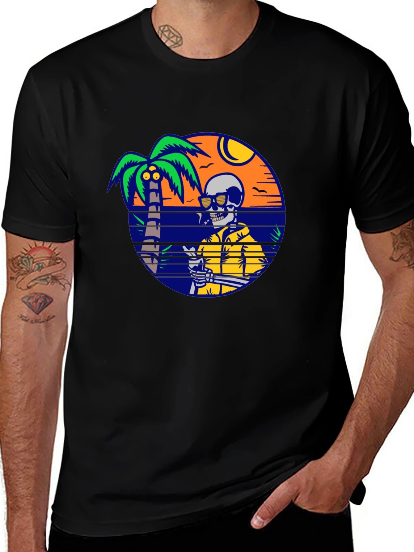 Skeleton Beach T-Shirt - Relaxed Summer Vibes