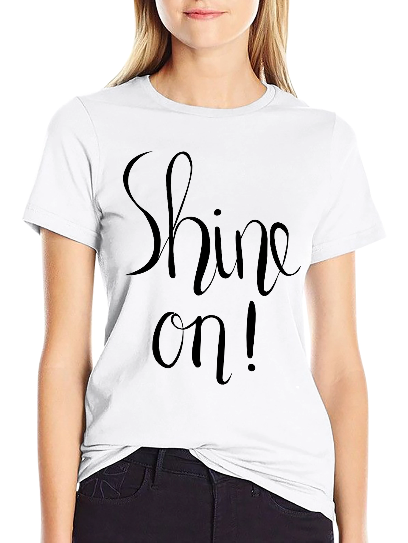 Shine On! Black Graphic Print Tee