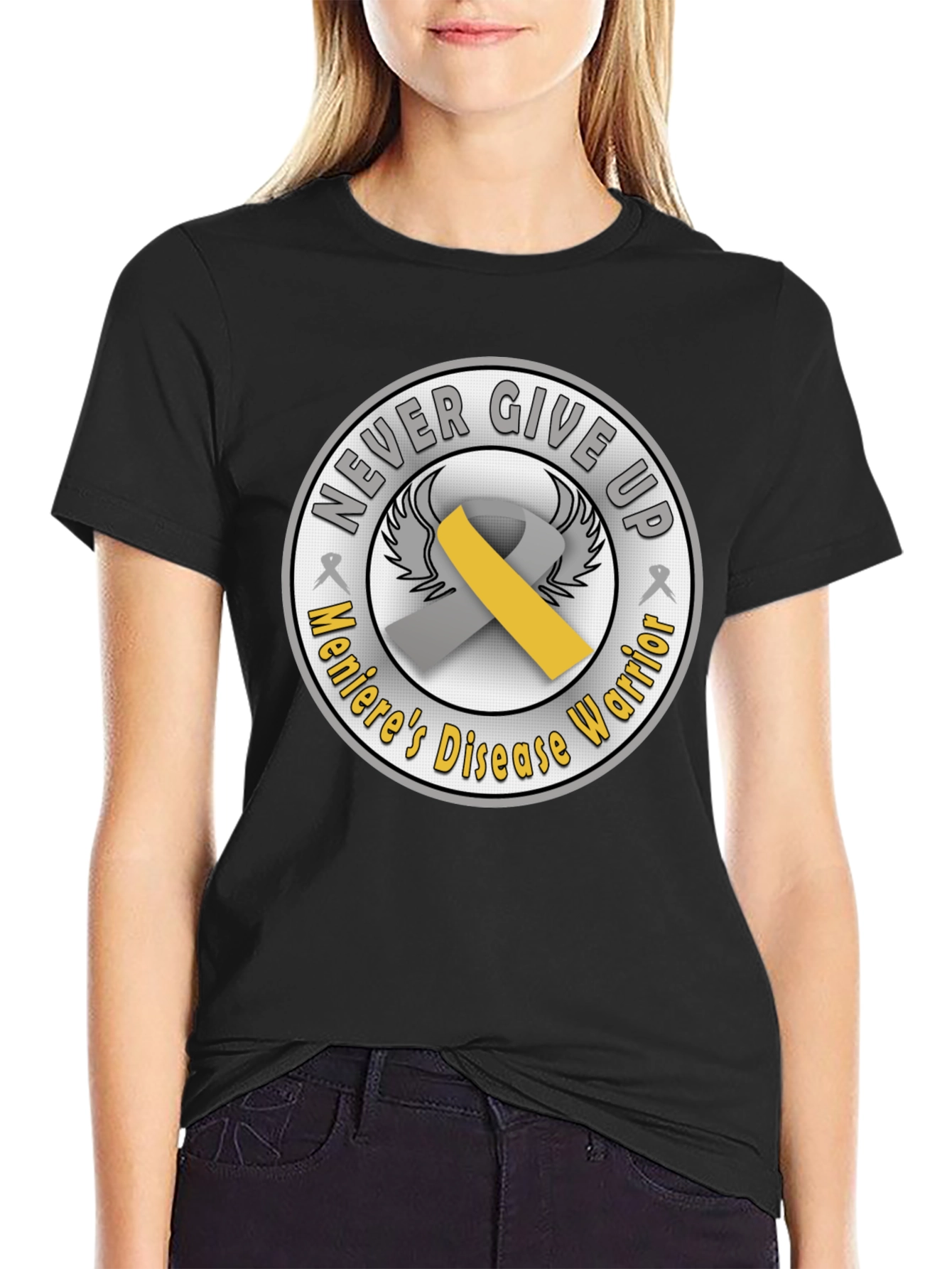 Menieres Disease Warrior T-Shirt - Never Give Up!