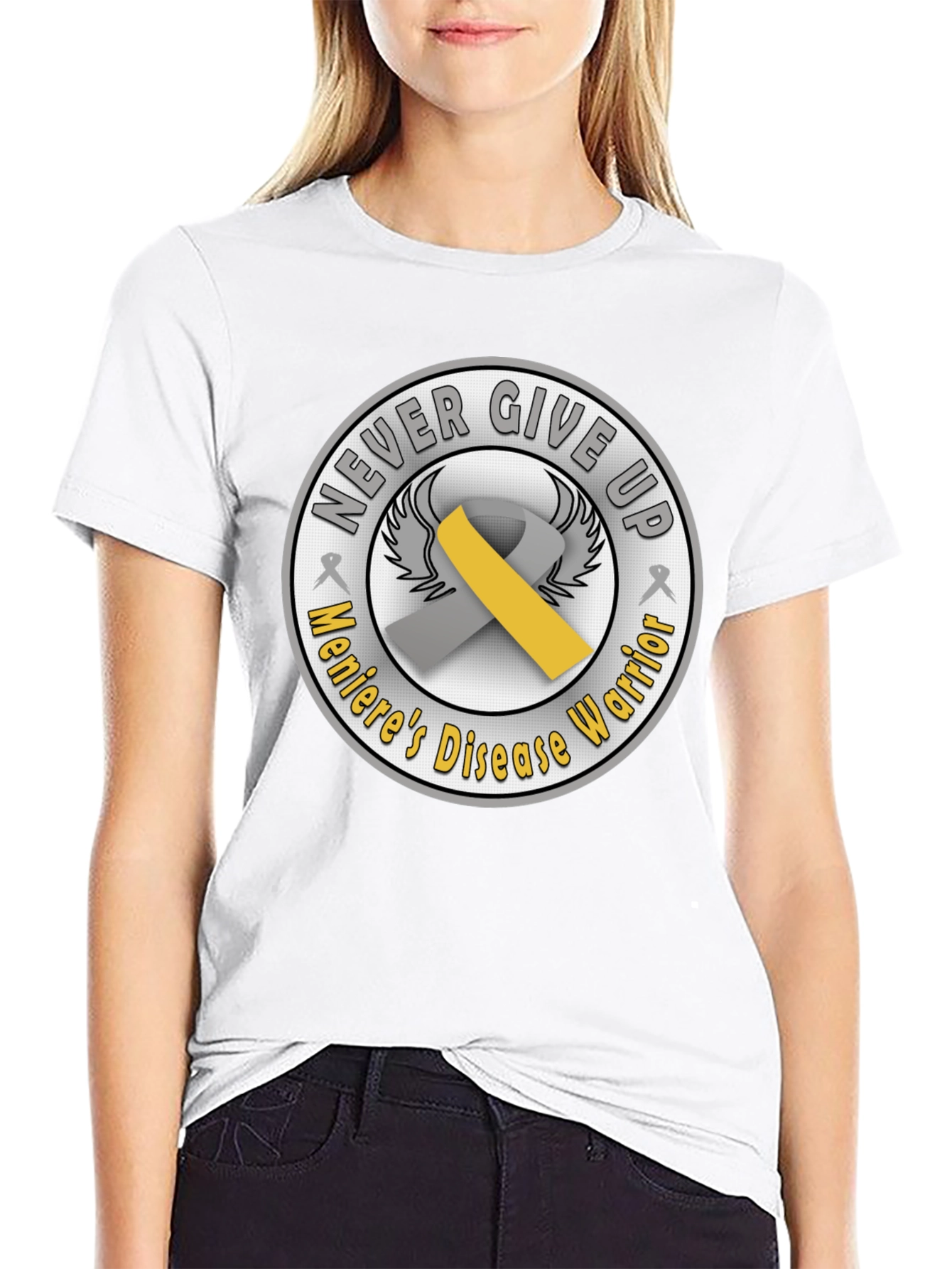 Menieres Disease Warrior T-Shirt - Never Give Up!