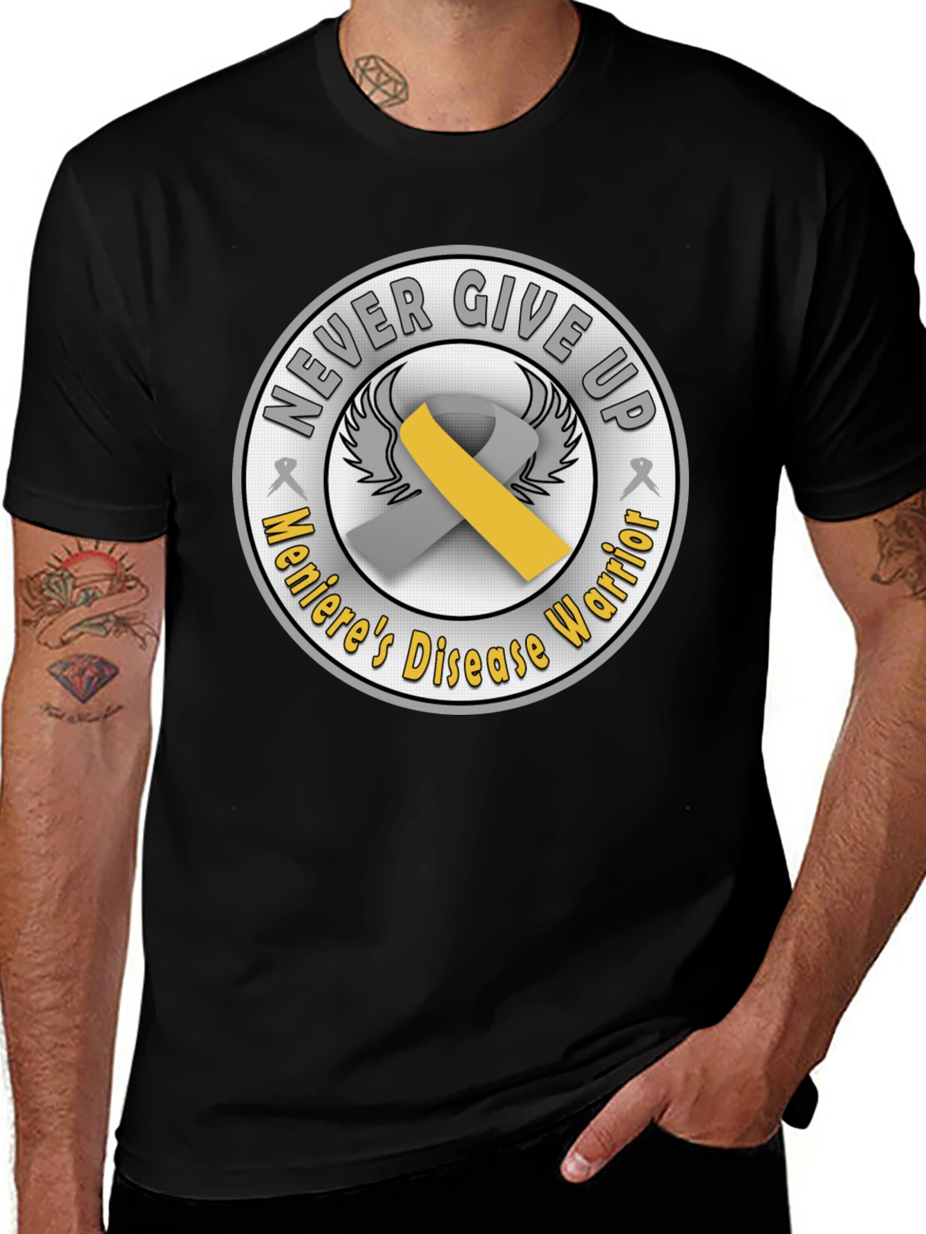 Menieres Disease Warrior T-Shirt - Never Give Up!