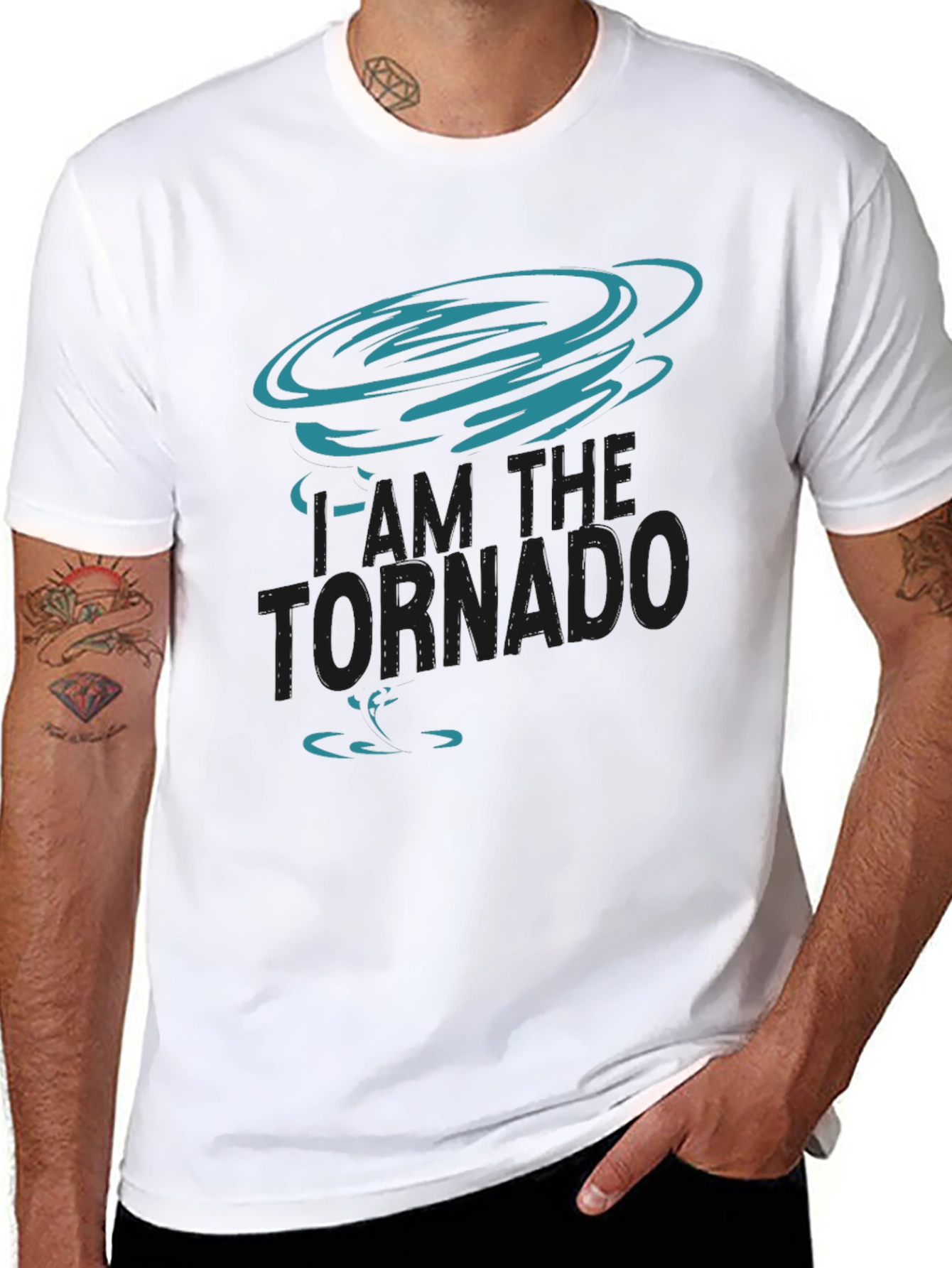 I am the Tornado Graphic T-Shirt - Black