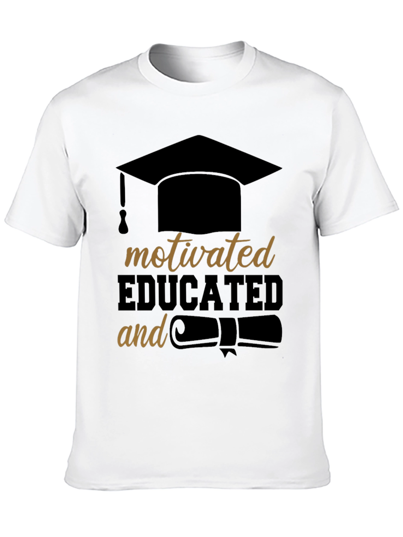 Motivated & Educated Black T-Shirt
