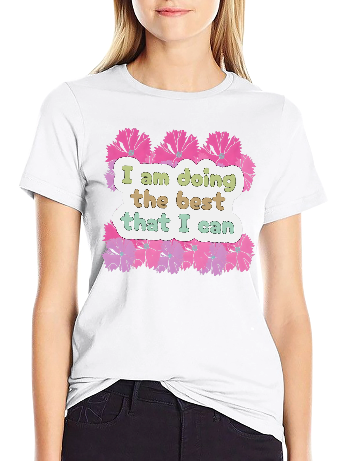 Floral Graphic T-Shirt - Inspirational Quote Tee