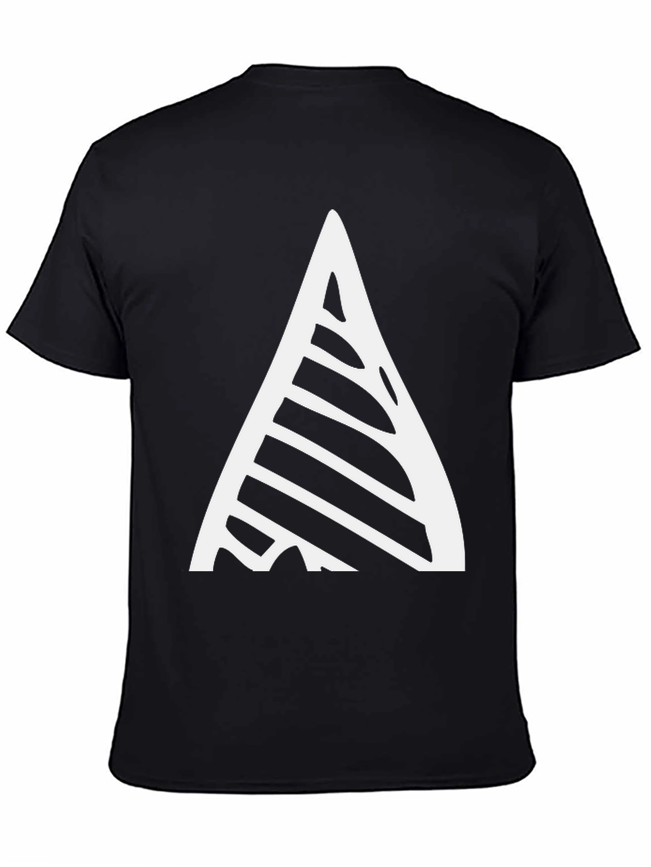 Modern Geometric Triangle T-Shirt - Black