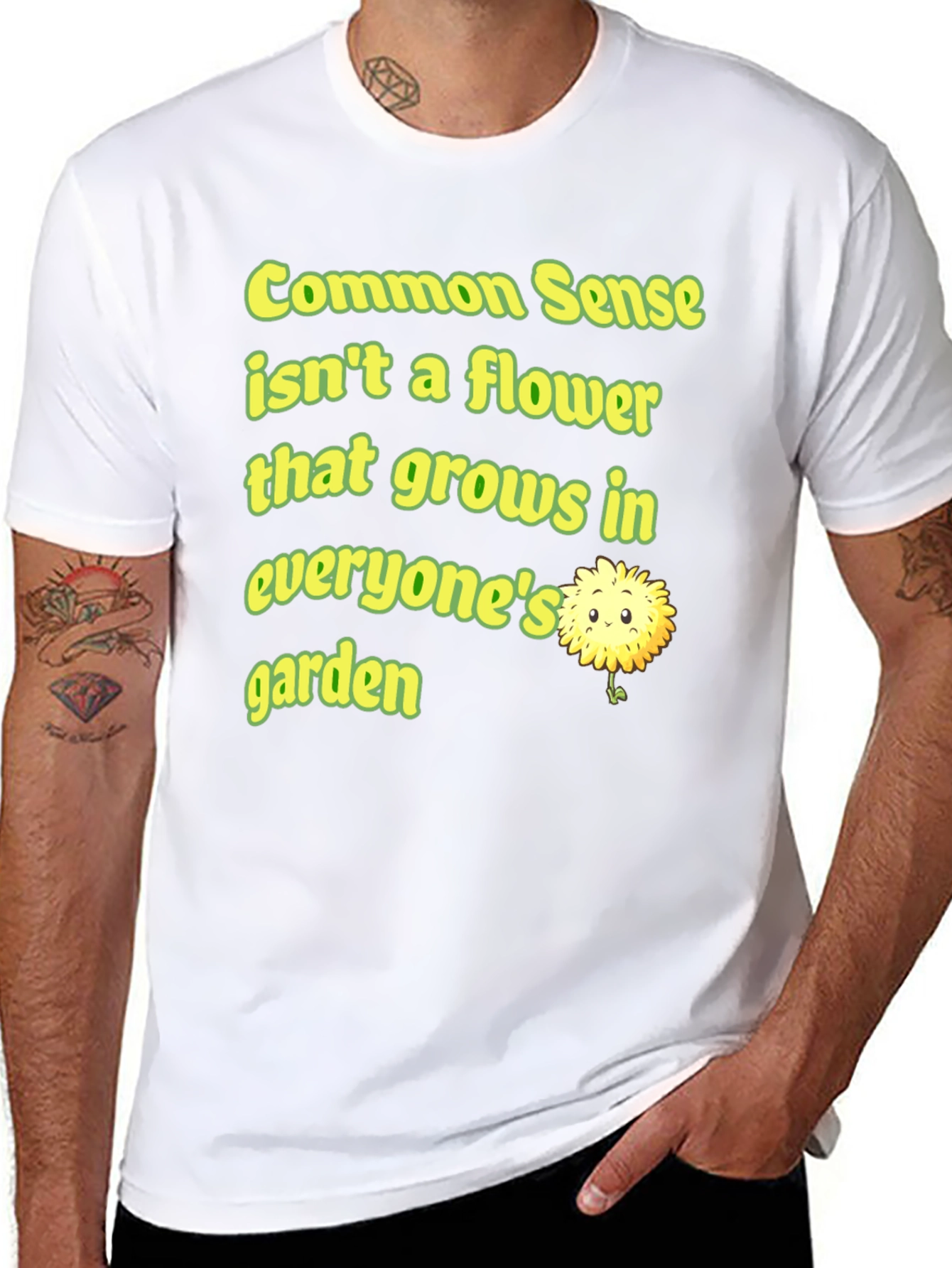 Common Sense Flower Graphic Tee