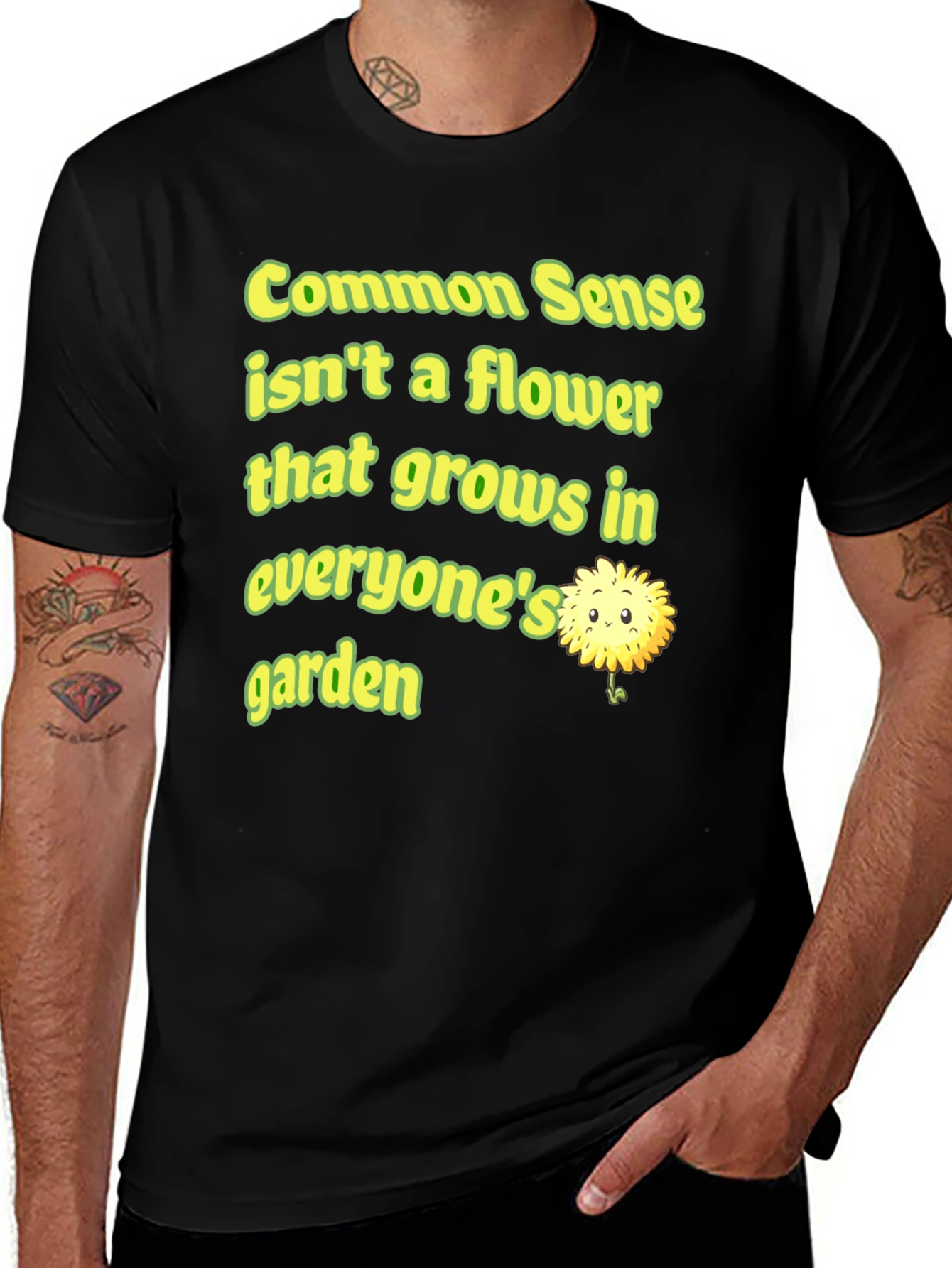 Common Sense Flower Graphic Tee