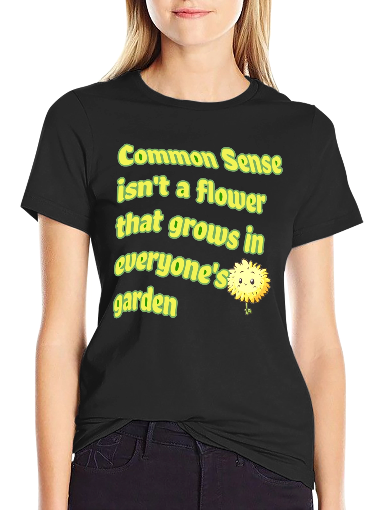 Common Sense Flower Graphic Tee