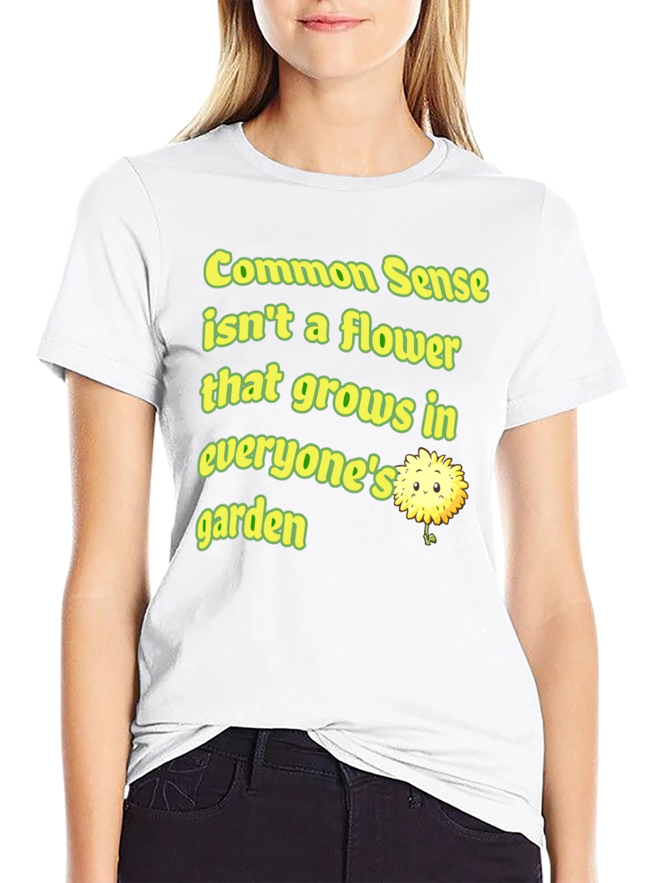 Common Sense Flower Graphic Tee