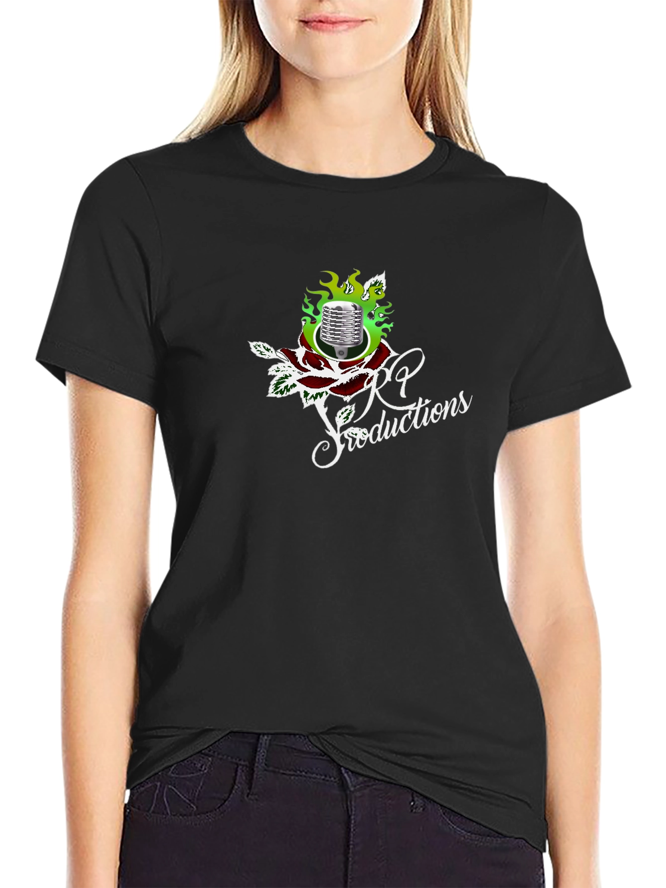 RP Productions Black Graphic Tee
