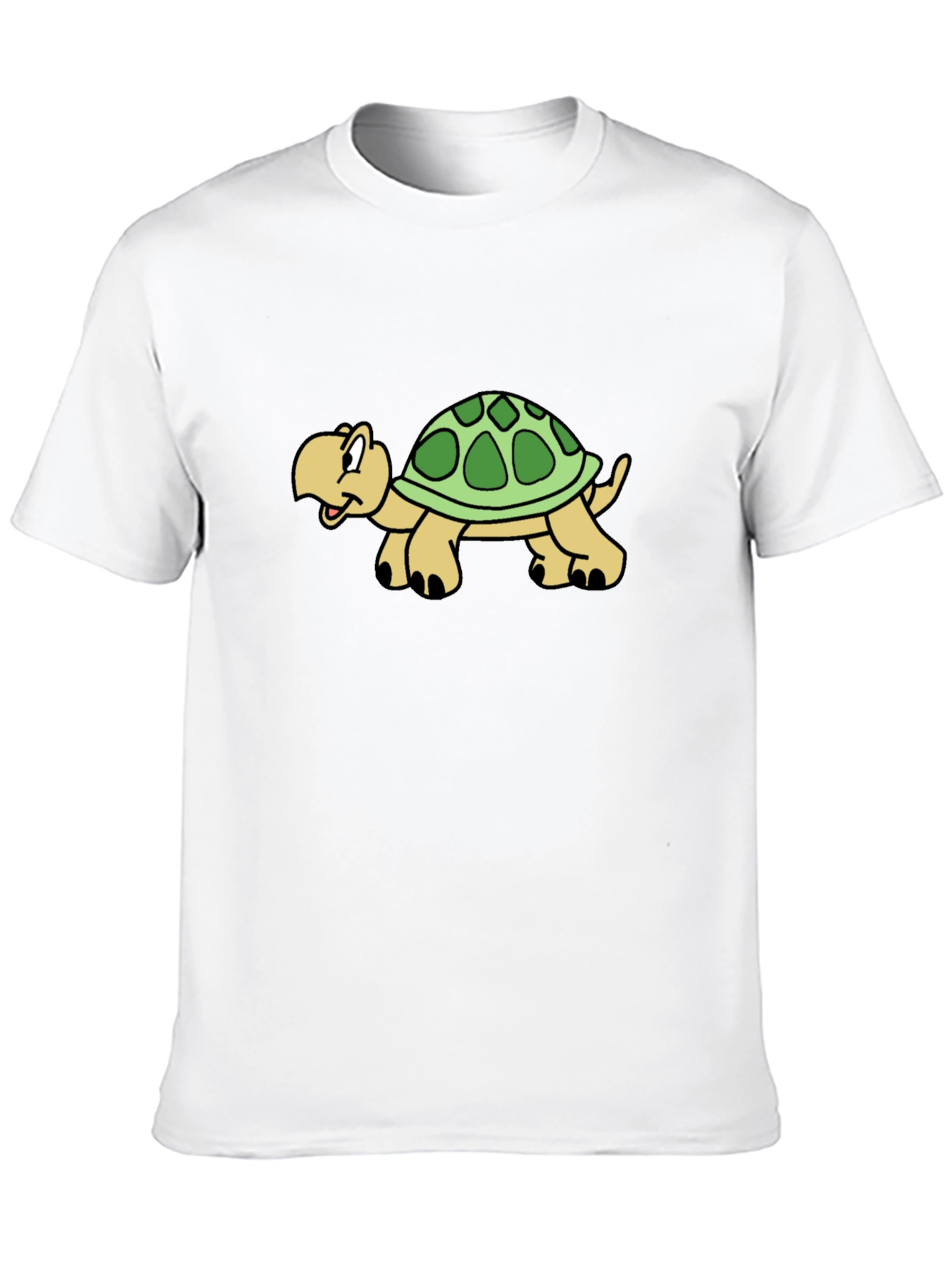 Cartoon Turtle Graphic Black T-Shirt