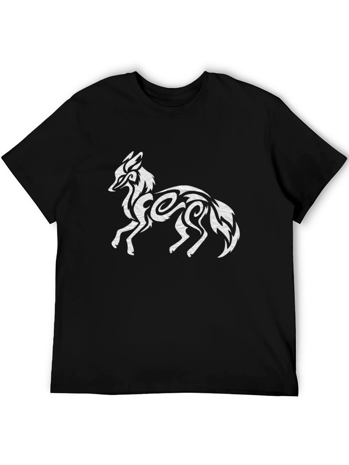 Tribal Fox Graphic Tee - Stylish Animal Print Shirt
