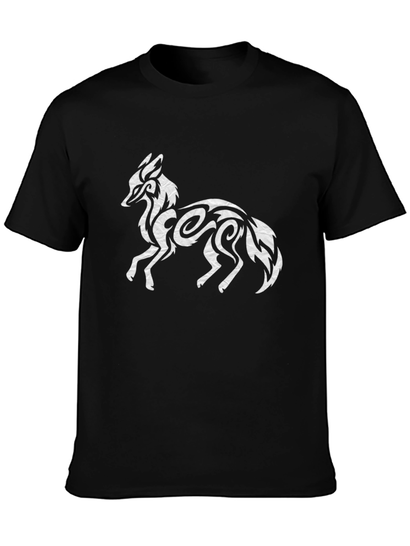 Tribal Fox Graphic Tee - Stylish Animal Print Shirt