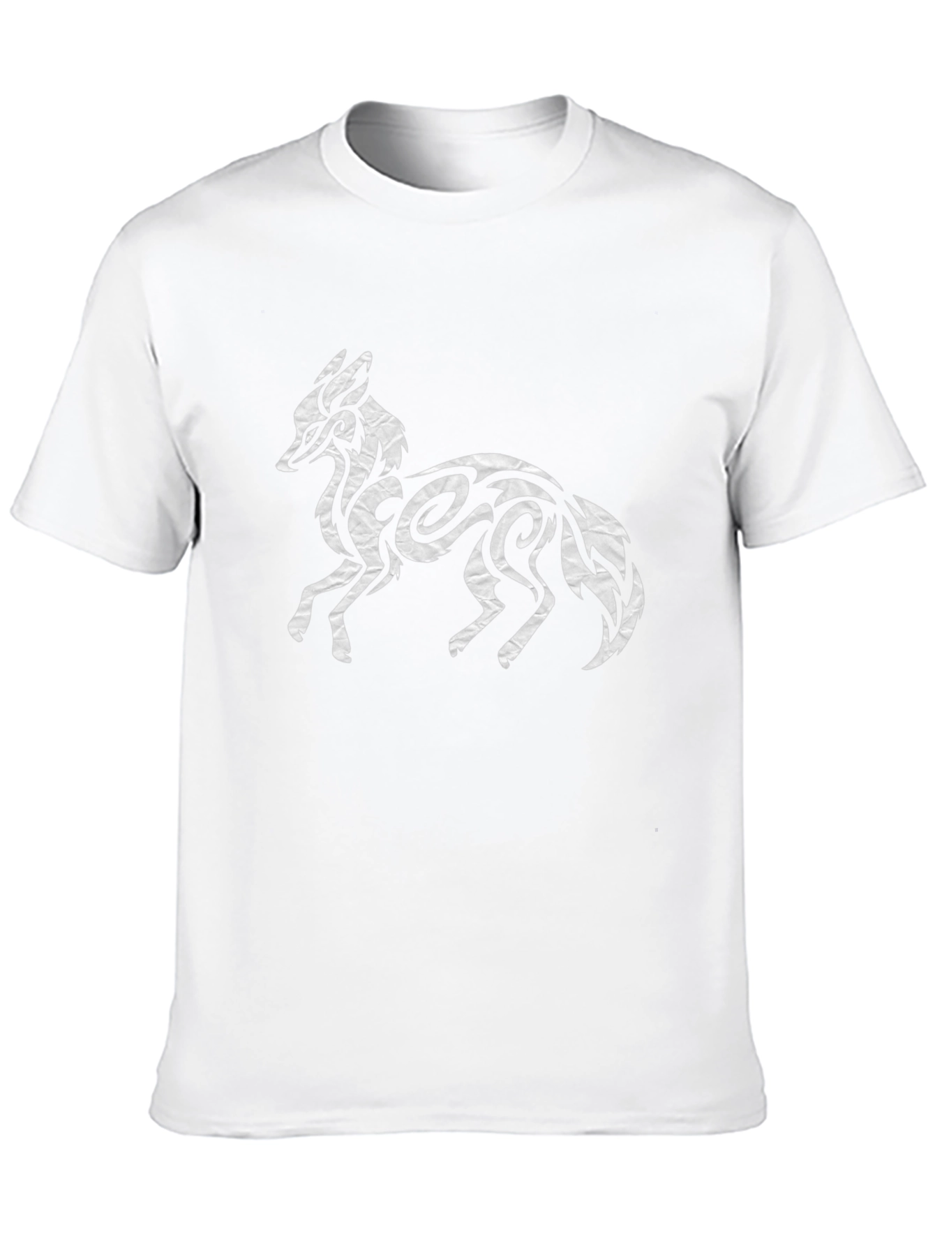 Tribal Fox Graphic Tee - Stylish Animal Print Shirt