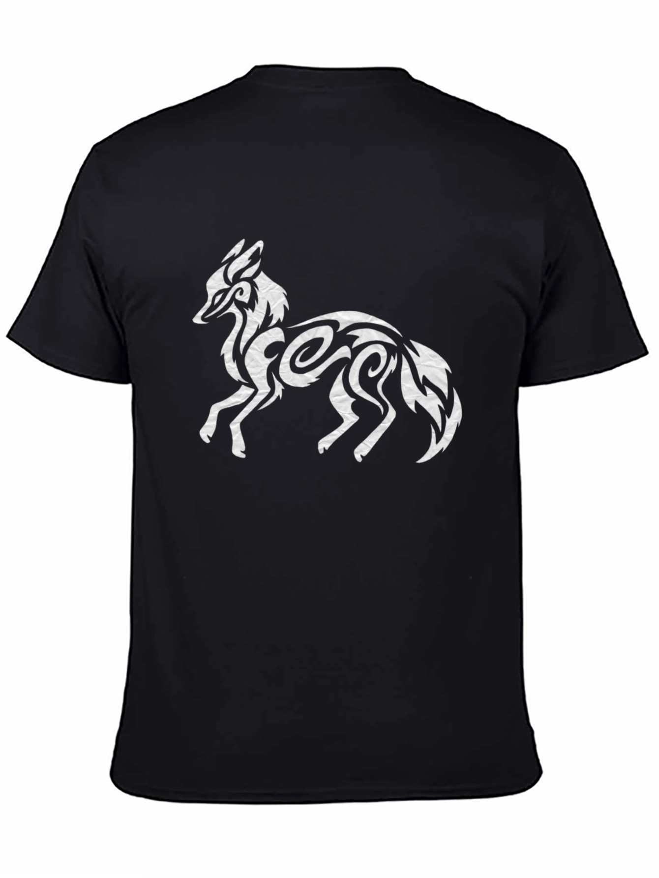 Tribal Fox Graphic Tee - Stylish Animal Print Shirt
