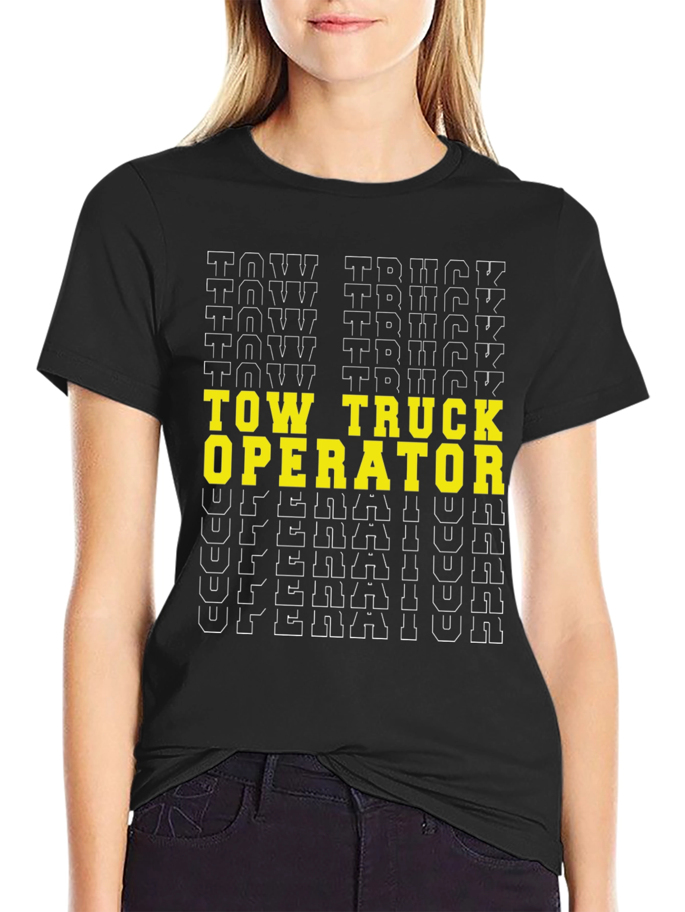 Tow Truck Operator Graphic Tee - Black