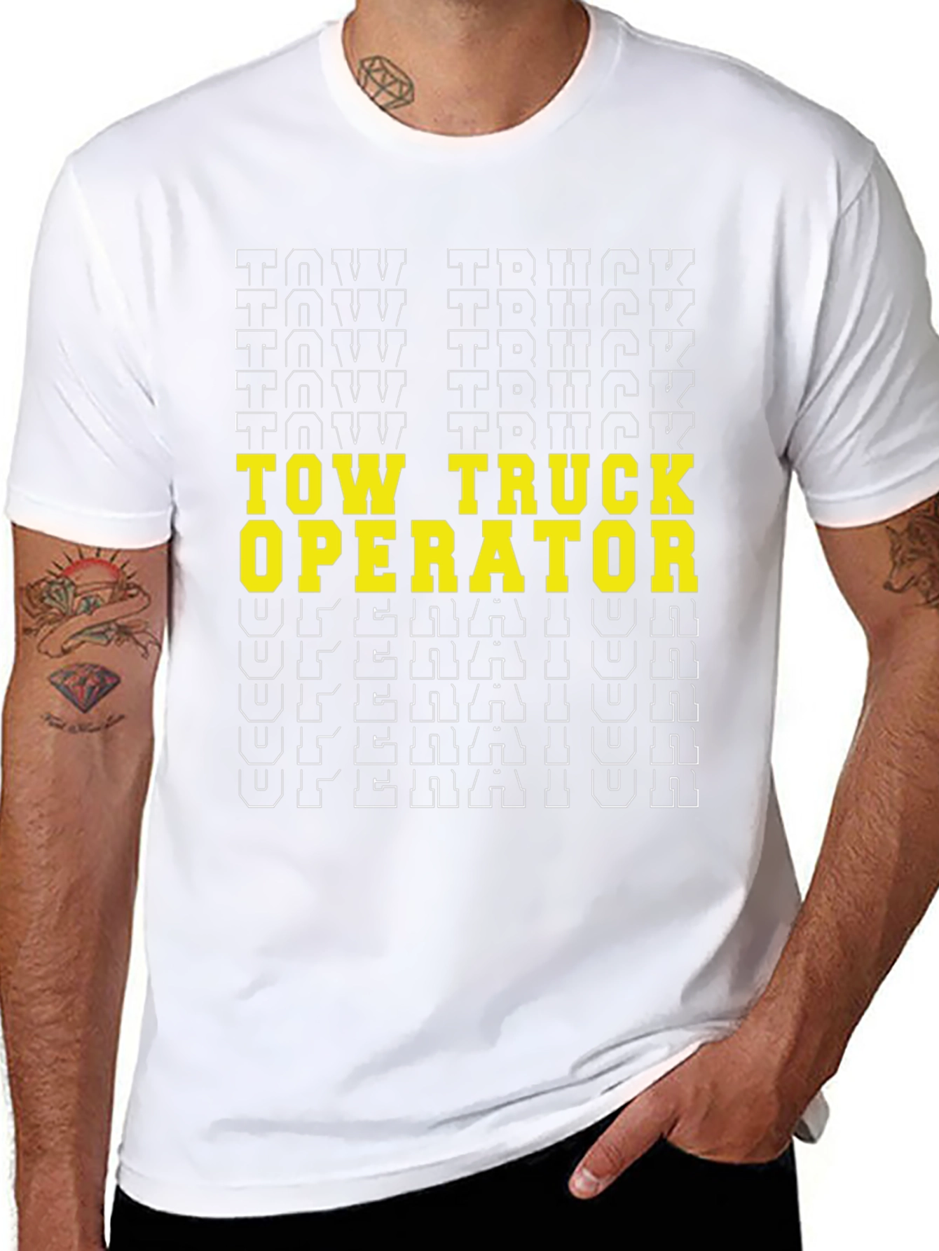 Tow Truck Operator Graphic Tee - Black