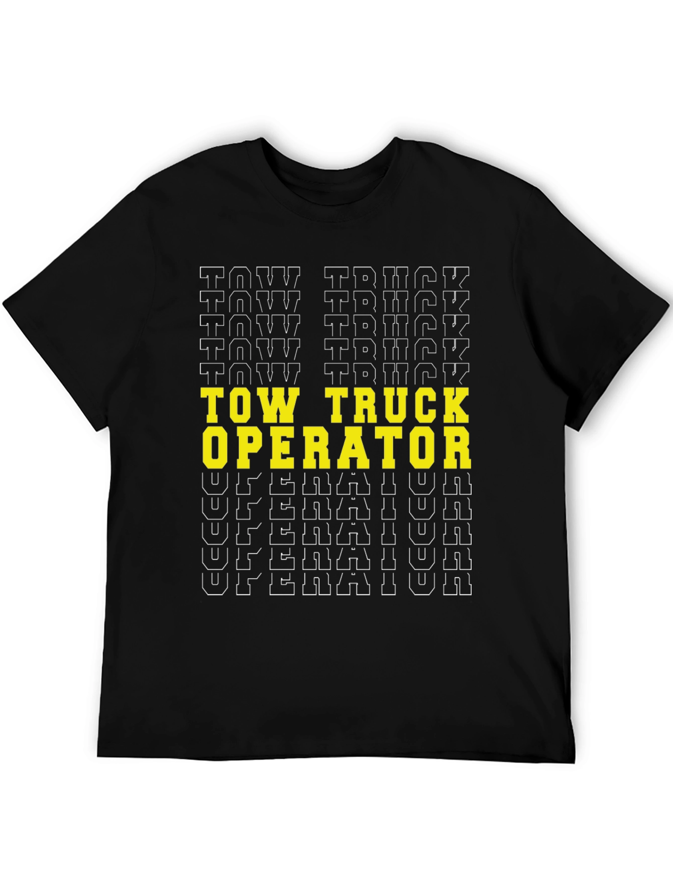 Tow Truck Operator Graphic Tee - Black