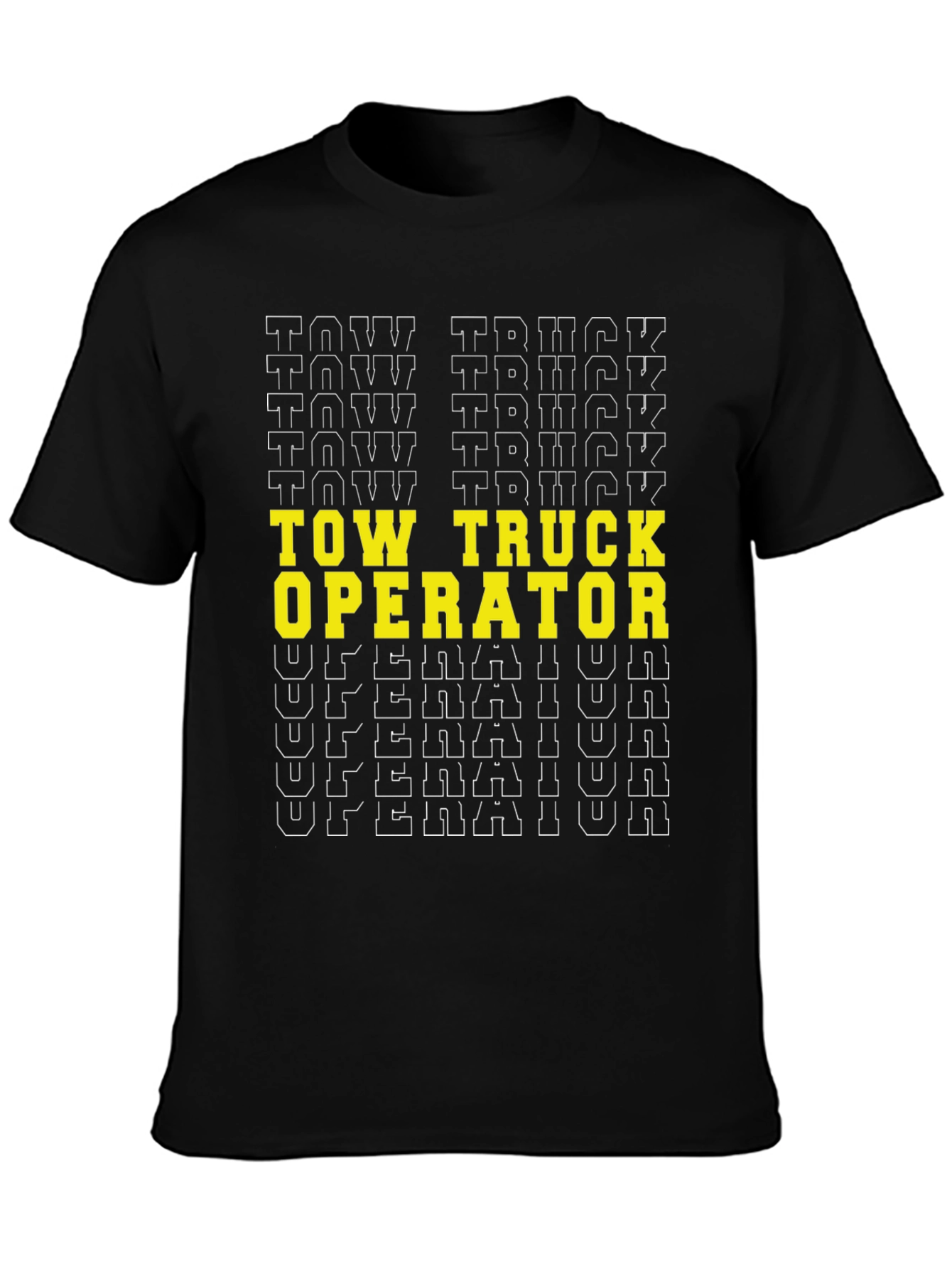 Tow Truck Operator Graphic Tee - Black