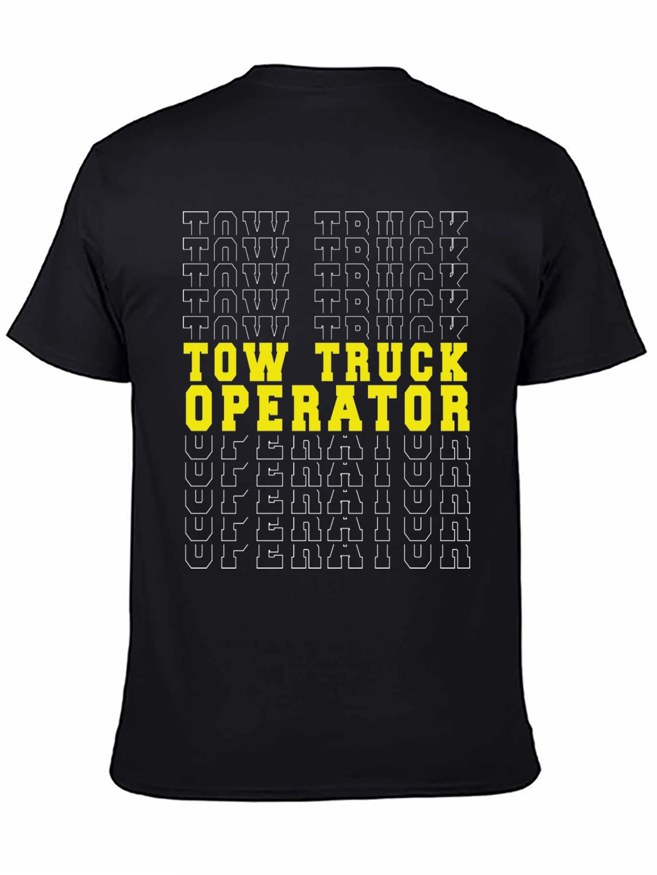 Tow Truck Operator Graphic Tee - Black