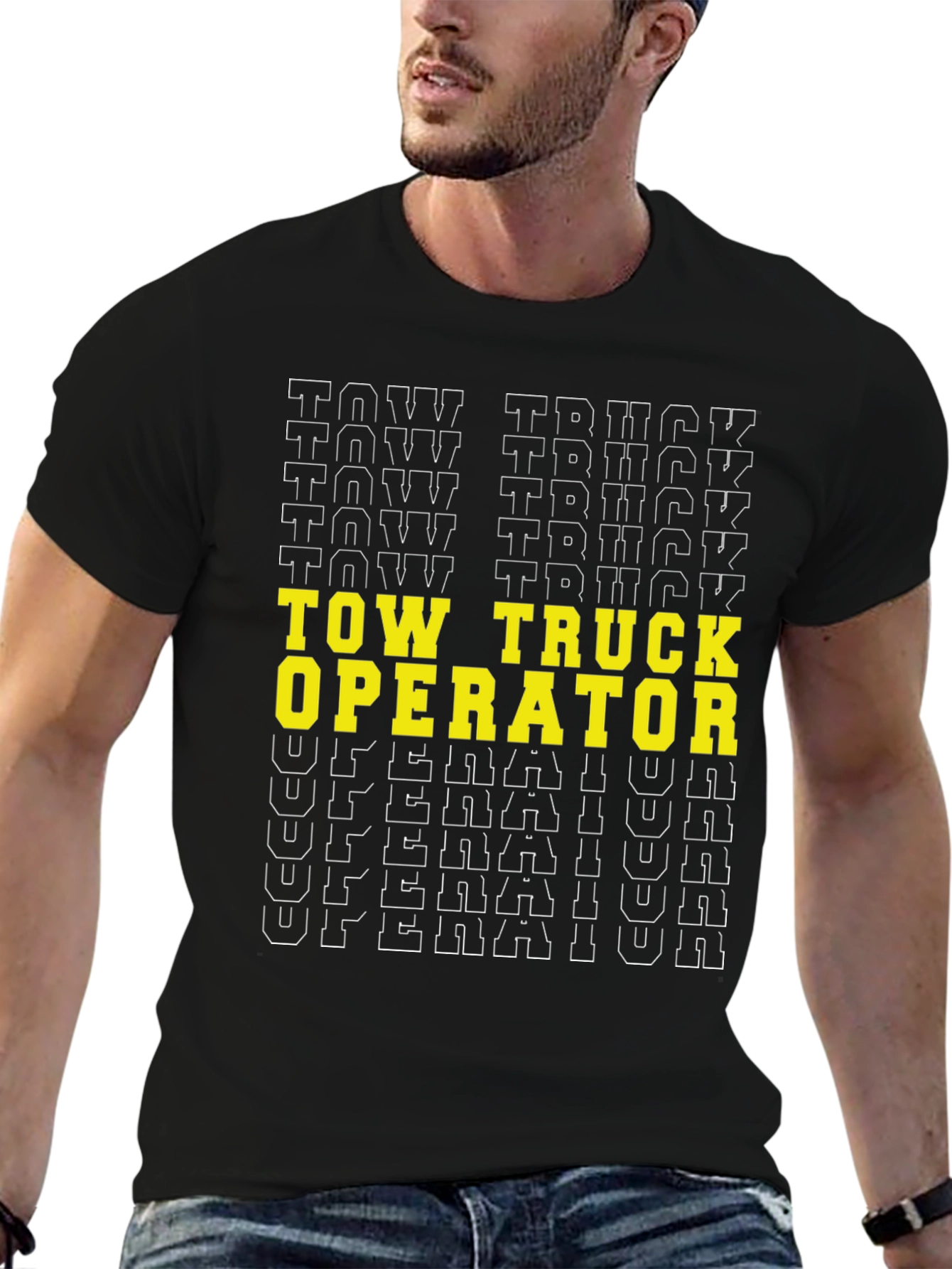 Tow Truck Operator Graphic Tee - Black