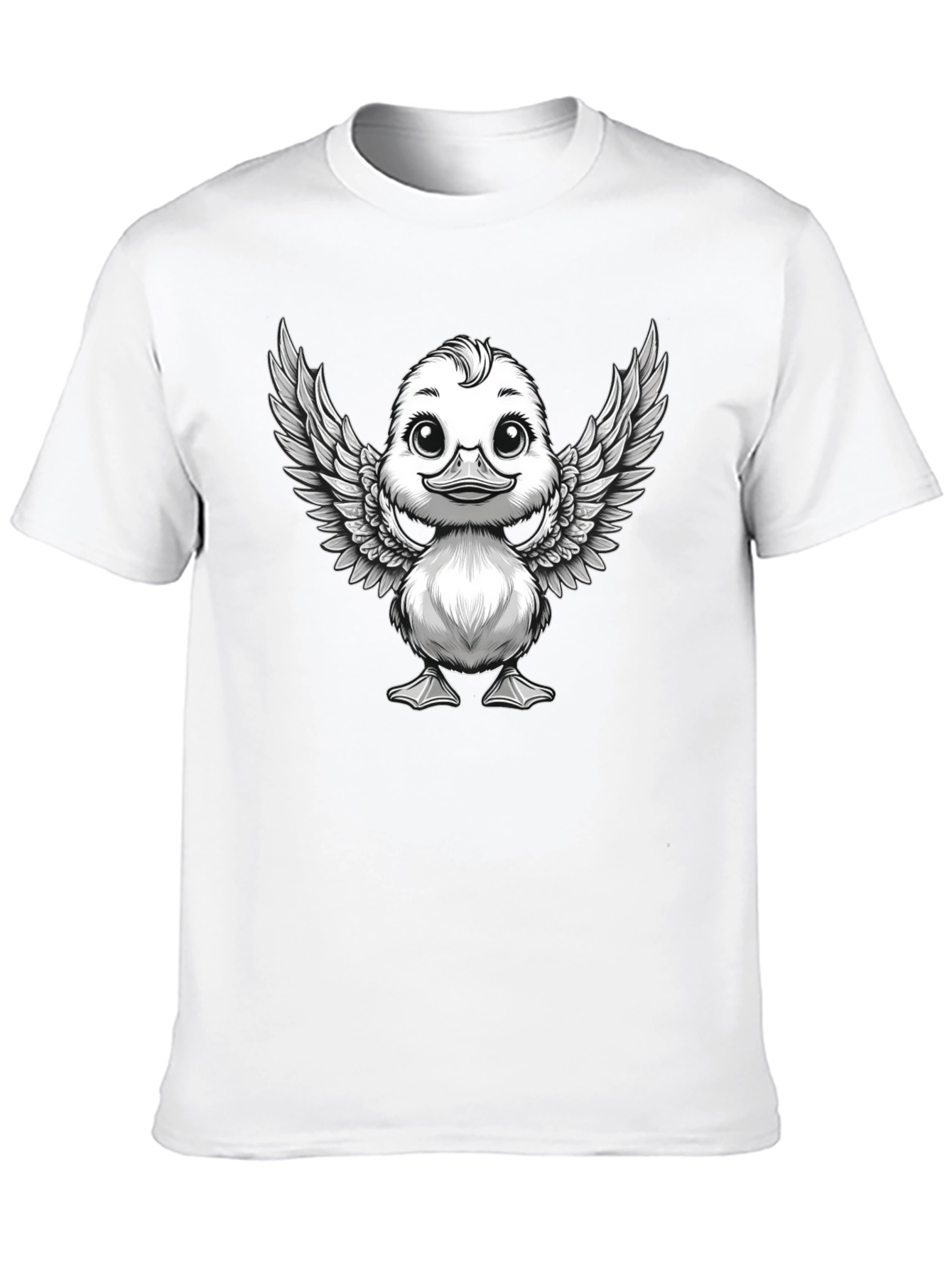 Duck with Wings Graphic Tee - Black