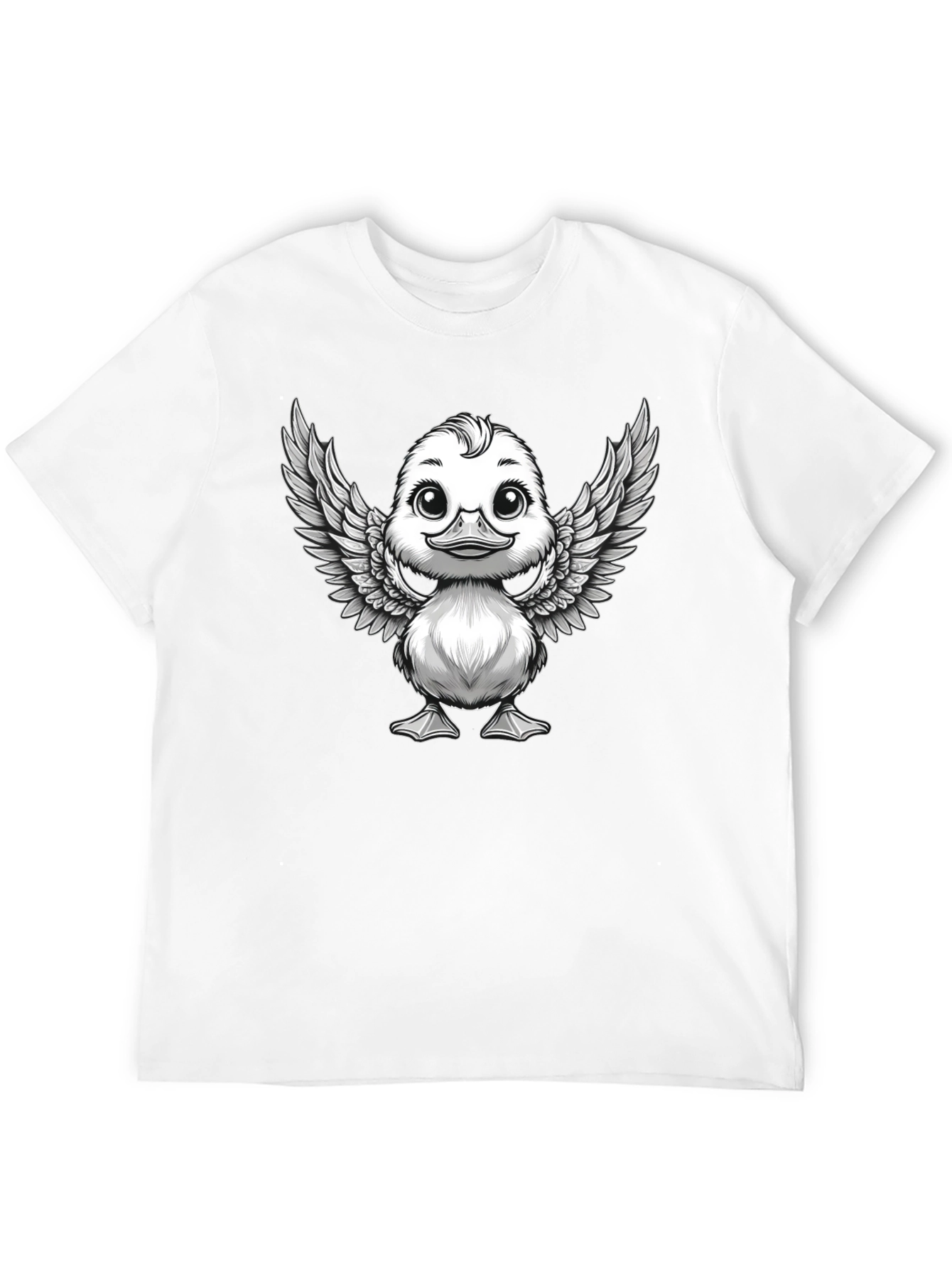 Duck with Wings Graphic Tee - Black
