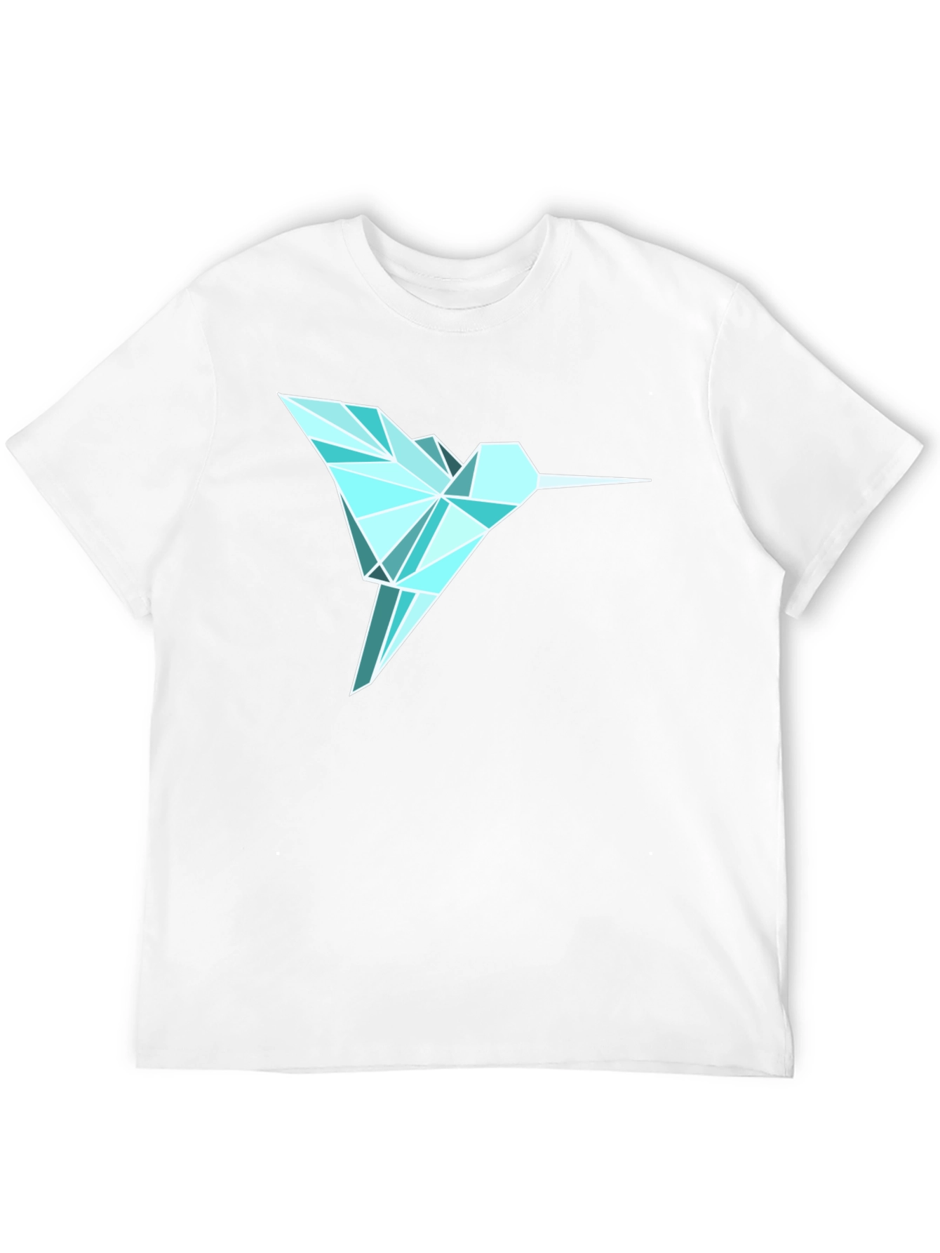 Geometric Hummingbird Graphic Tee - Mens Black T-Shirt