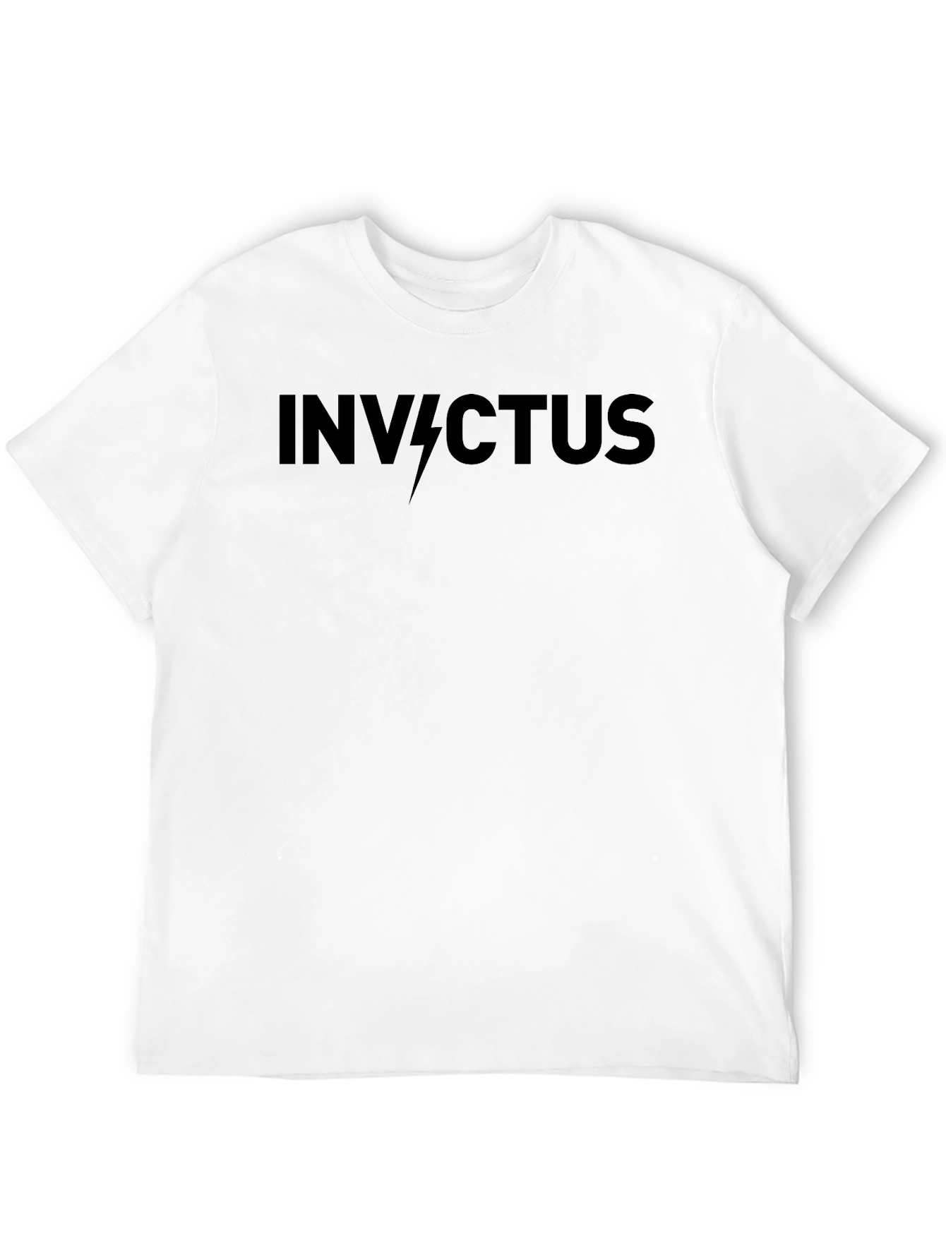Invictus Graphic Tee - Black Cotton Casual T-Shirt