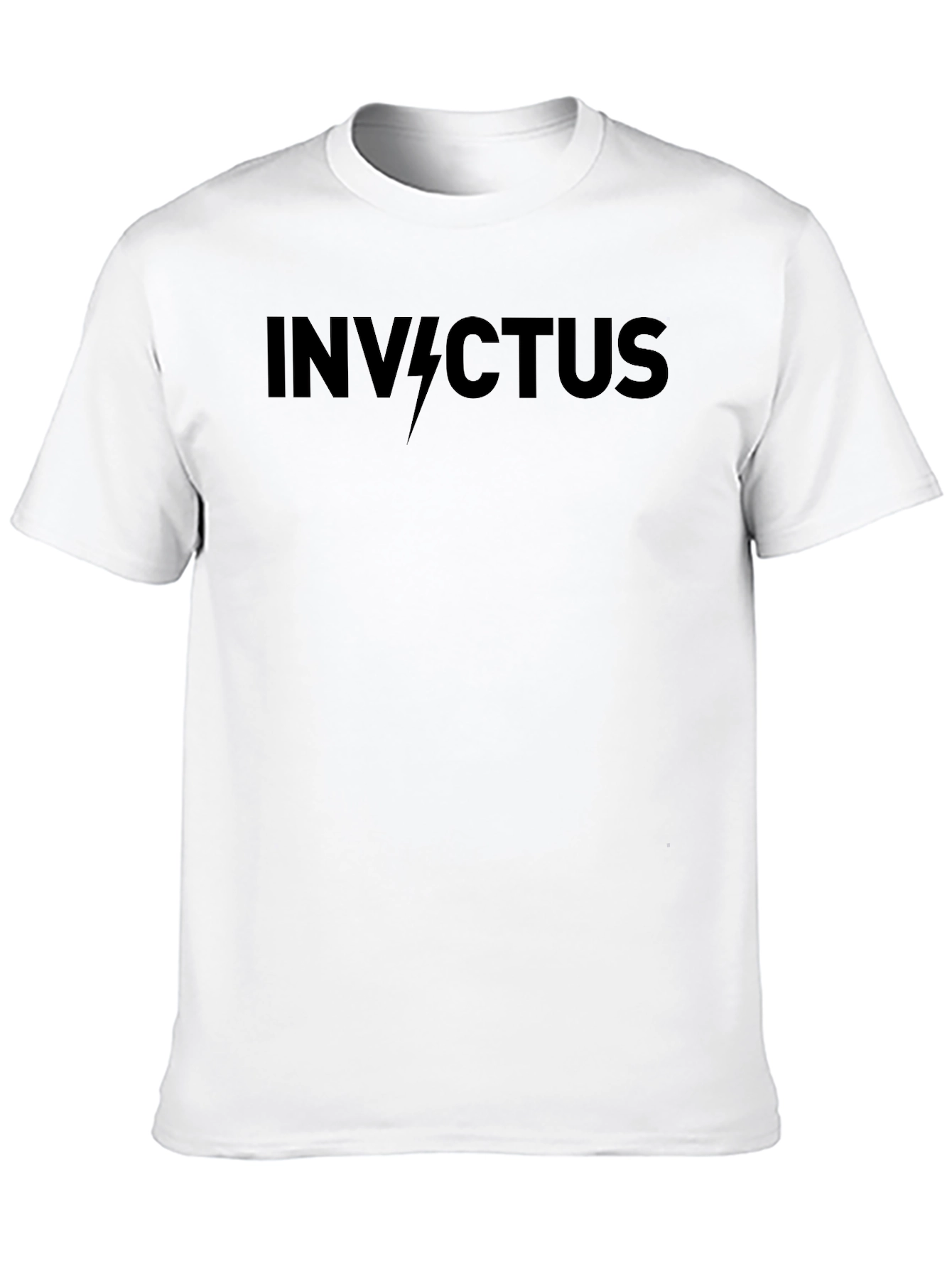 Invictus Graphic Tee - Black Cotton Casual T-Shirt
