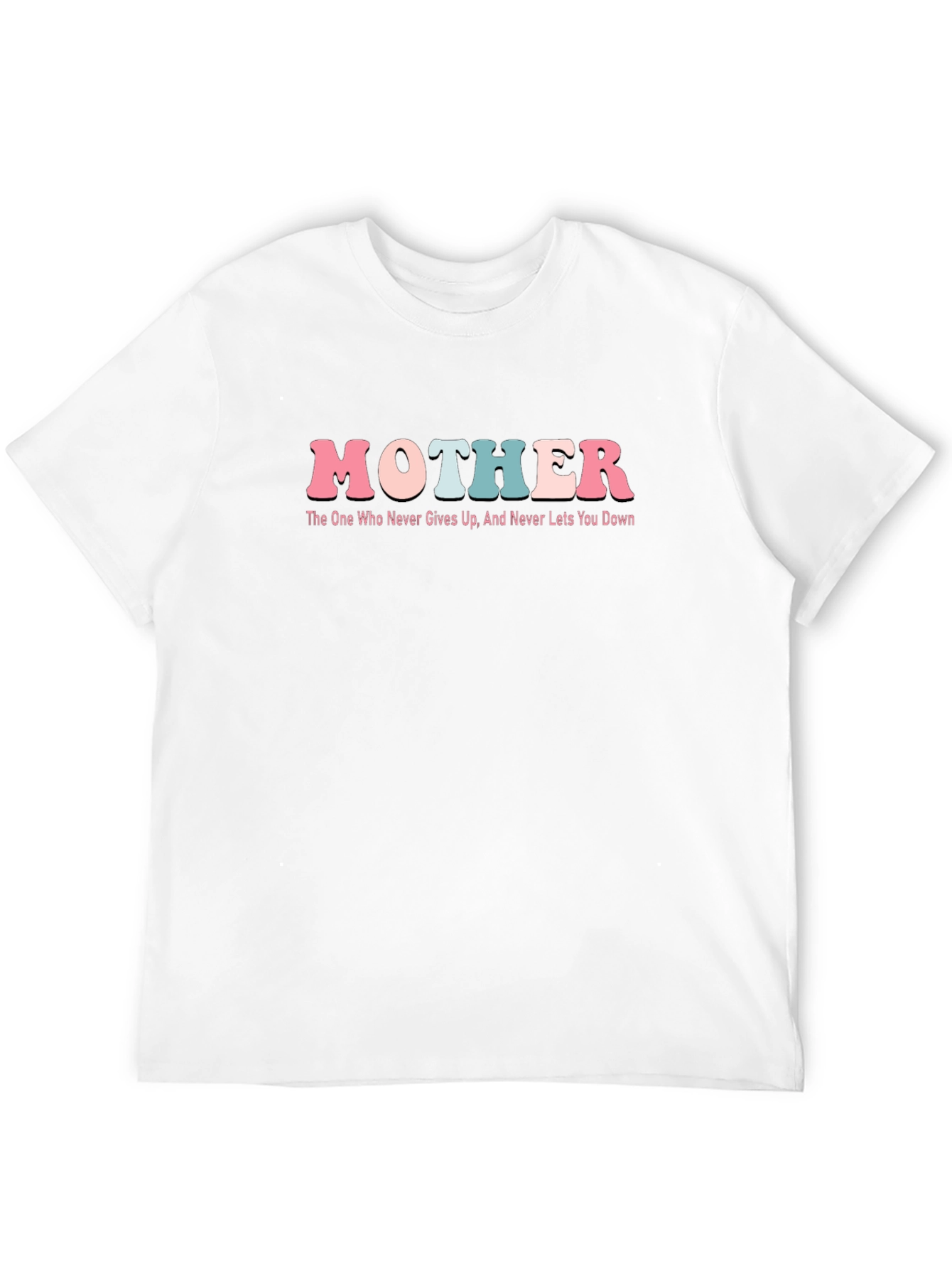 Mother Never Gives Up Black Graphic Tee