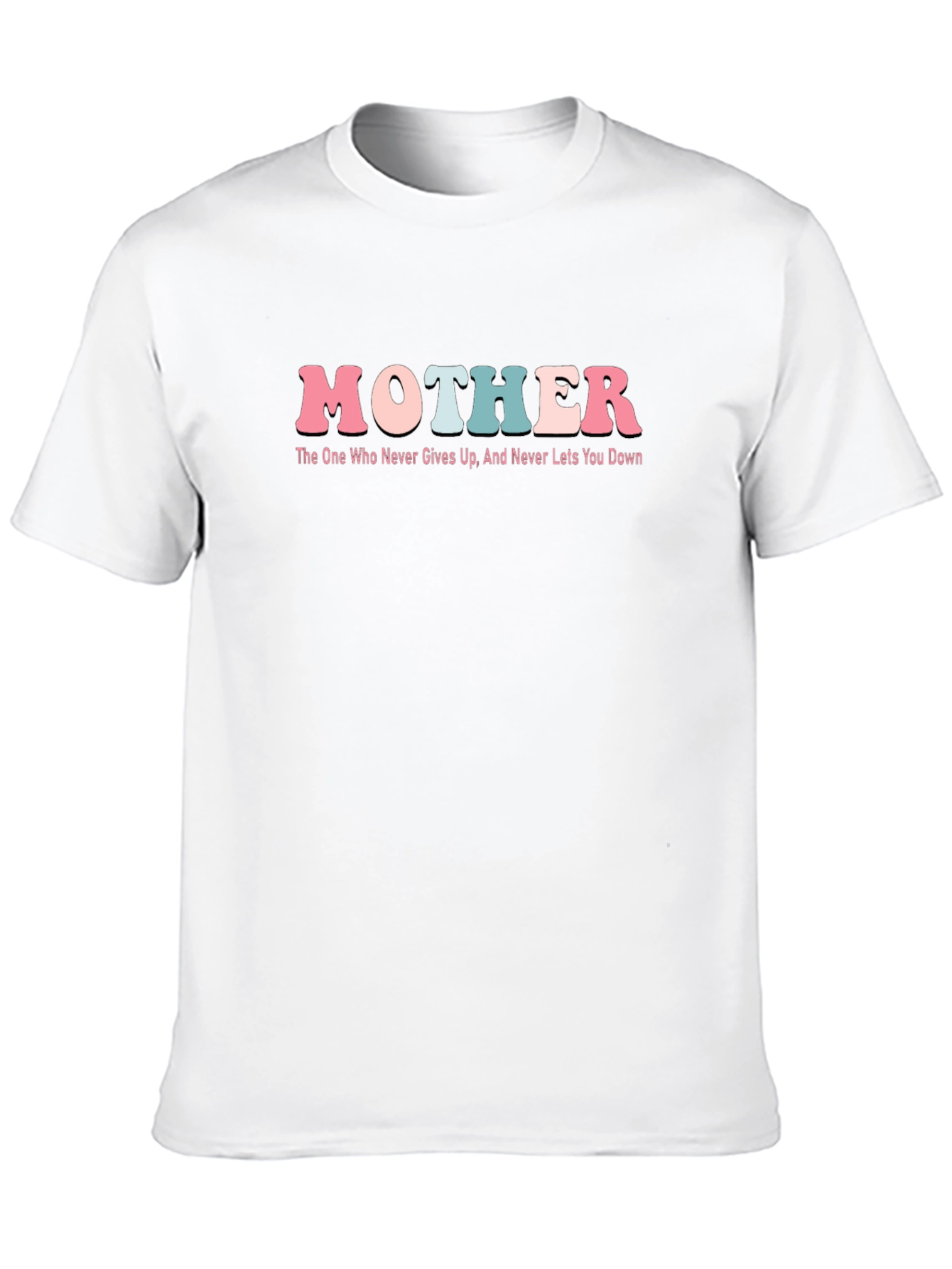 Mother Never Gives Up Black Graphic Tee