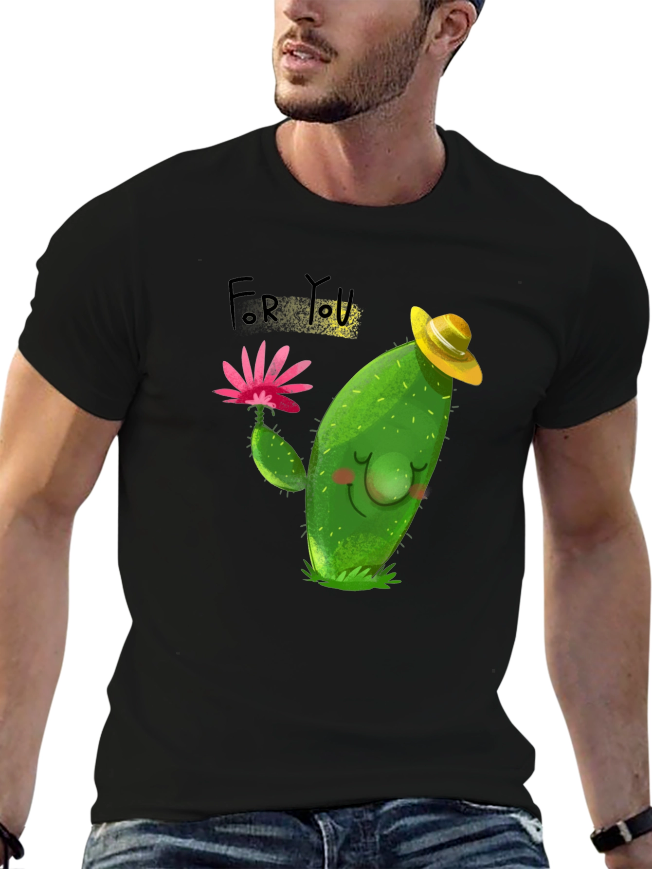 Cute Cactus T-Shirt - For You Design