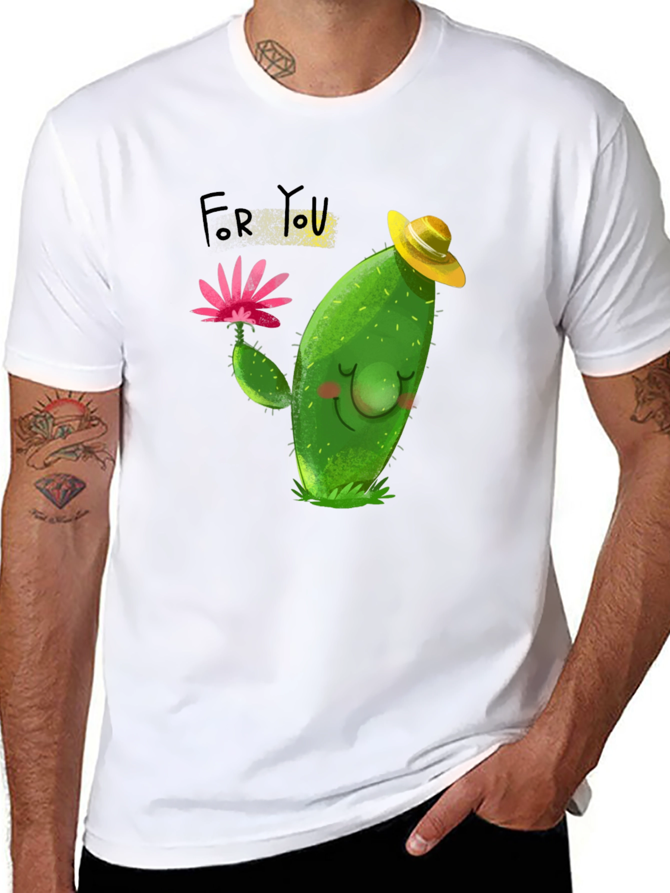 Cute Cactus T-Shirt - For You Design