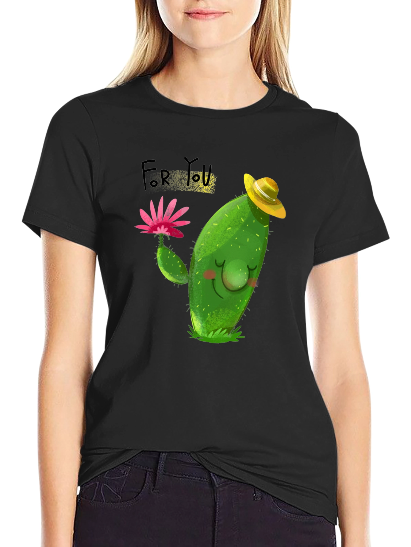 Cute Cactus T-Shirt - For You Design