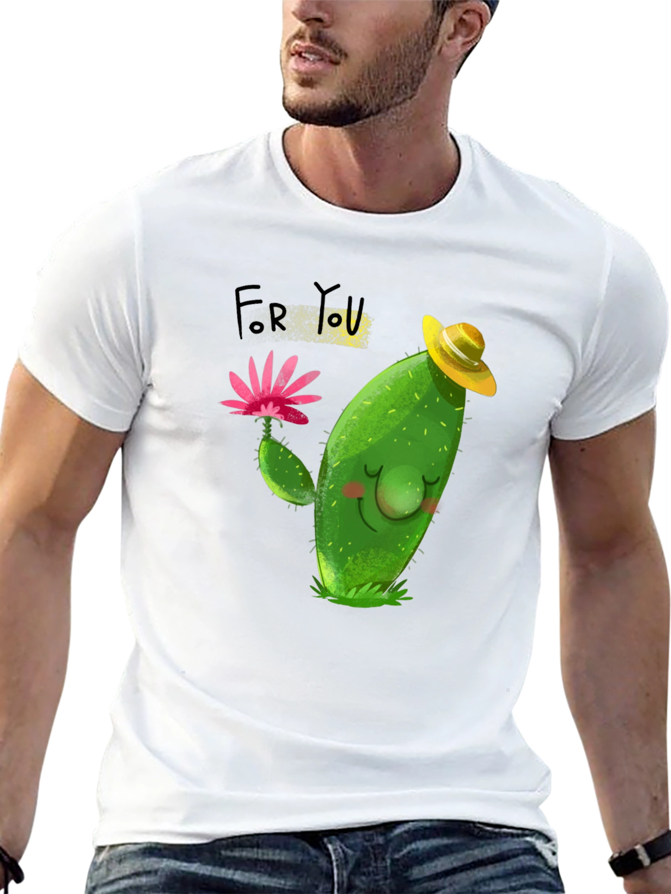 Cute Cactus T-Shirt - For You Design